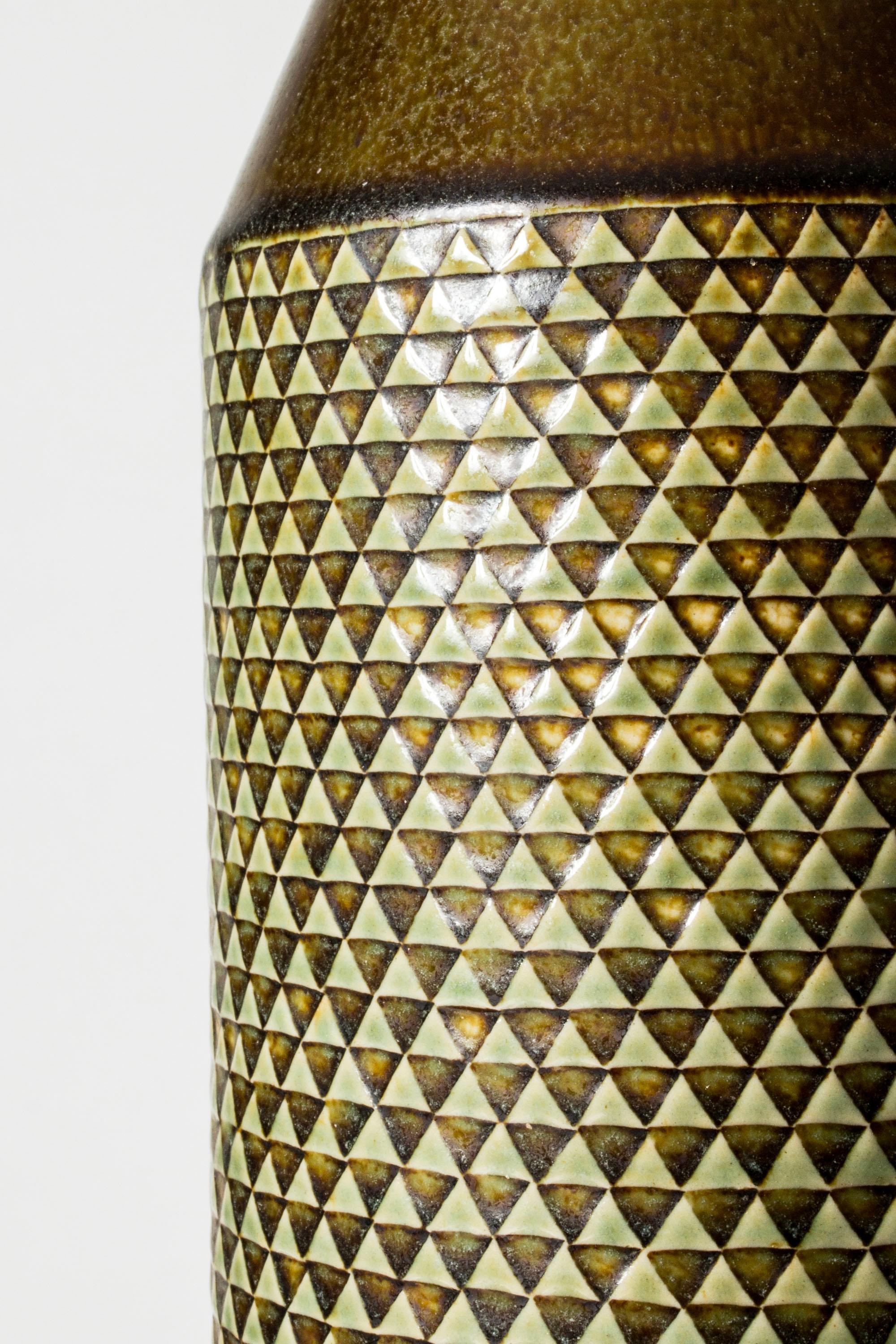 Suédois Lampe de table moderniste en grès du milieu du siècle, Stig Lindberg, Gustavsberg, années 1950 en vente
