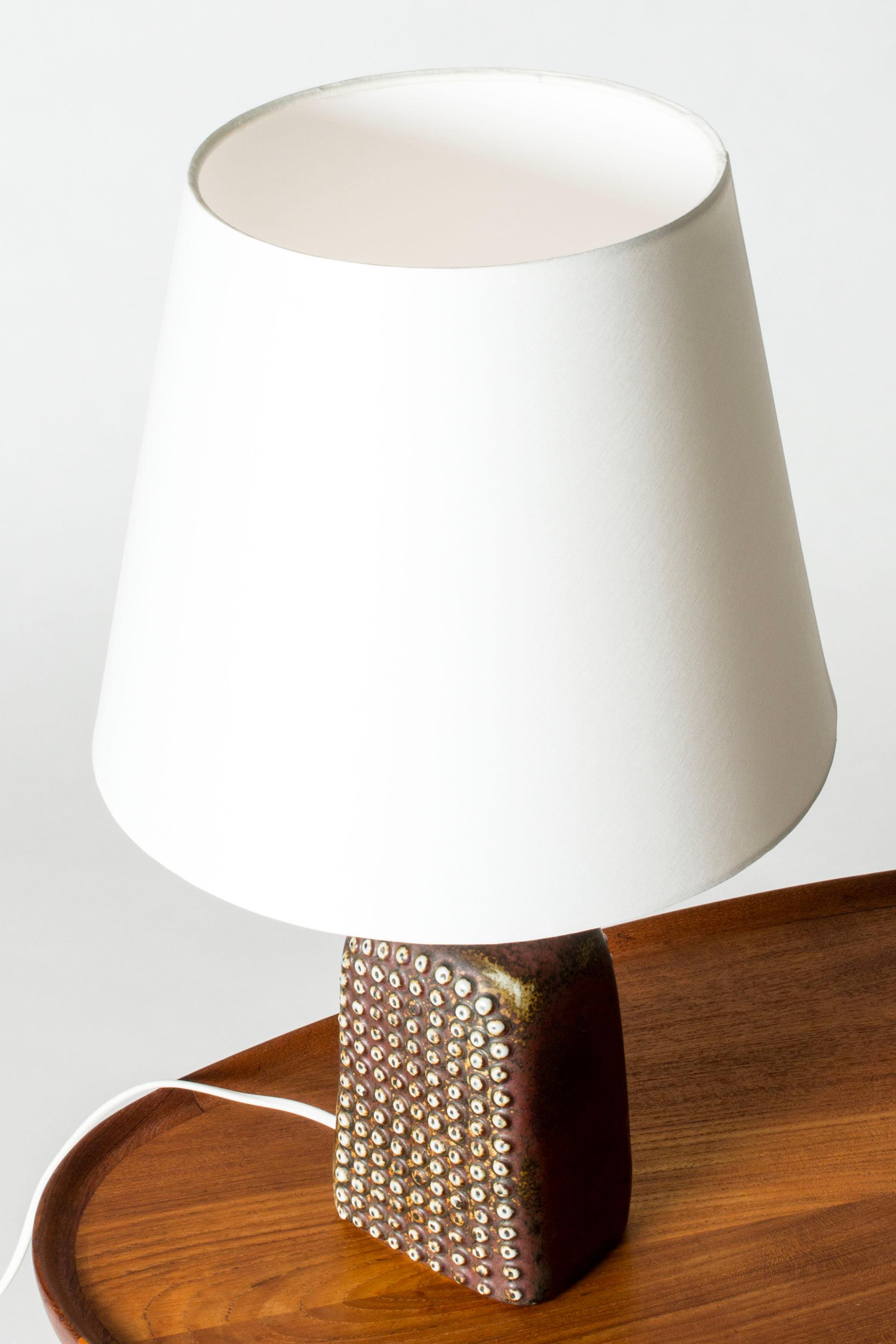 Grès Lampe de table moderniste en grès du milieu du siècle, Stig Lindberg, Gustavsberg, années 1950 en vente