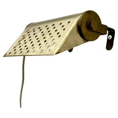 Modernist mid century wall lamp perforated brass, Scandinavian modernism, Sweden