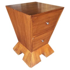 Modernist Midcentury Inverted Triangle Bedside Table