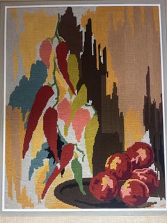 Modernist midcentury tapestry , France , 1950's