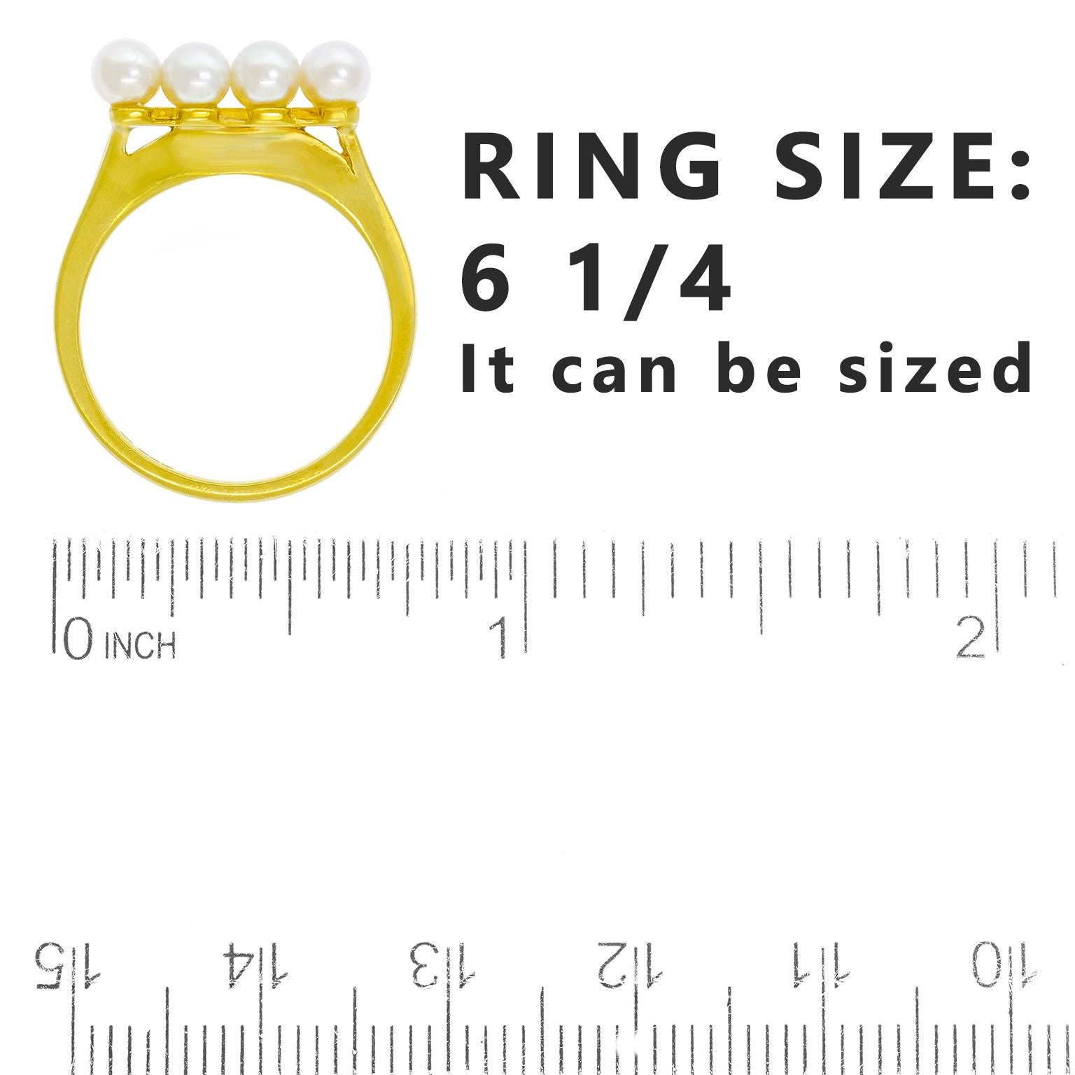 Modernist Mikimoto Pearl Ring 1
