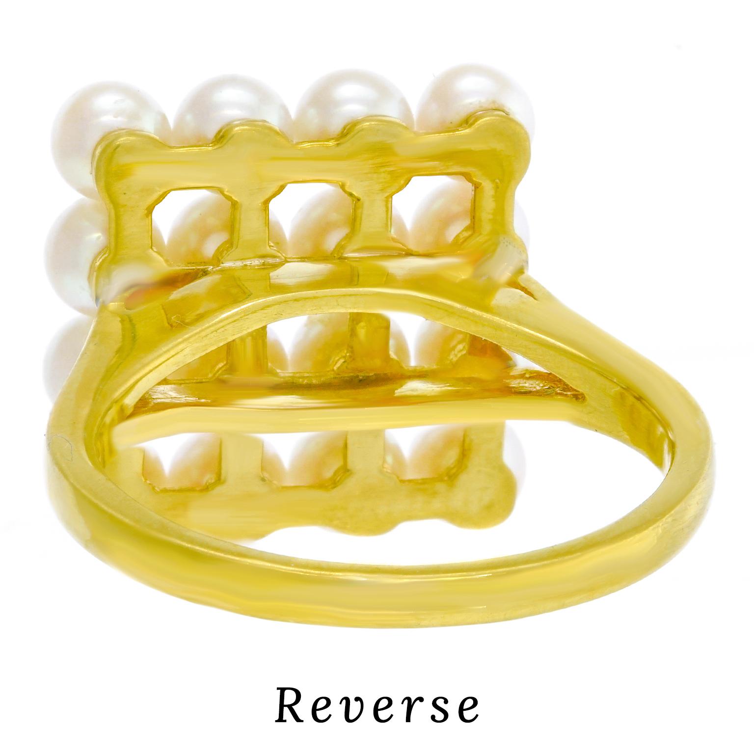 Modernist Mikimoto Pearl Ring 4