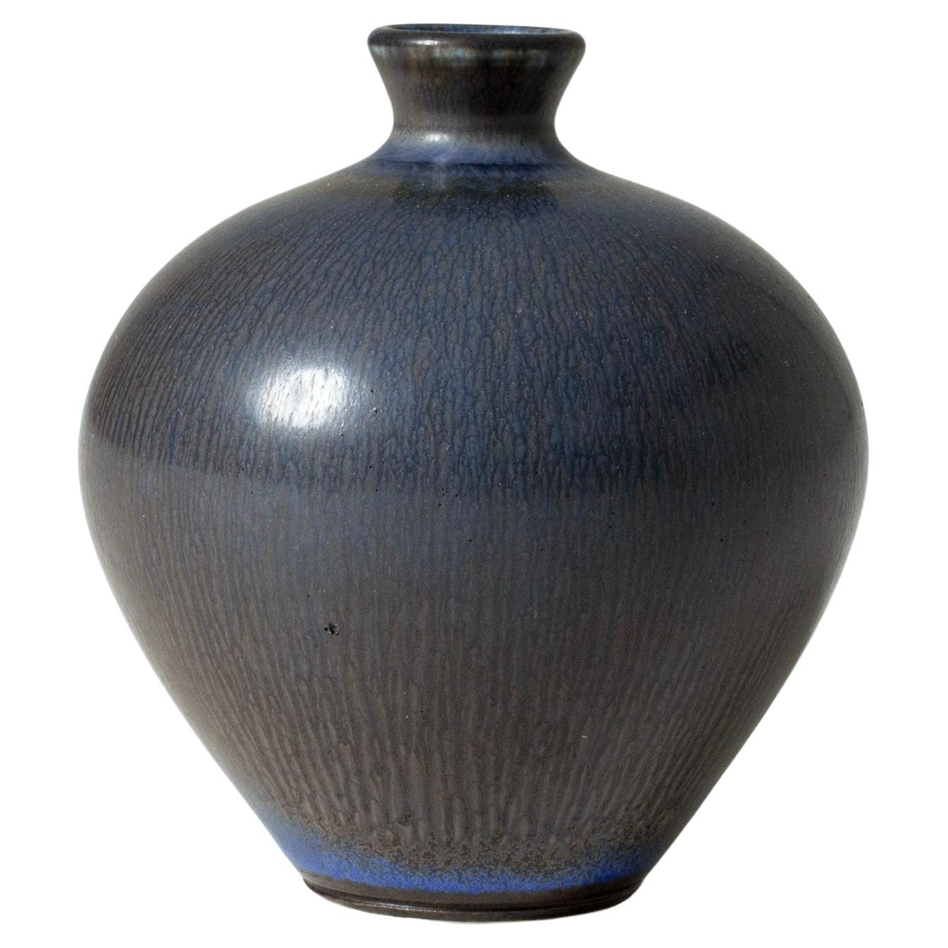 Modernist Miniature Stoneware Vase by Berndt Friberg, Gustavsberg, Sweden, 1950s For Sale