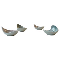 Vintage Modernist Miniature's, Kidney Shaped Bowls from Nymolle, Denmark, 1960s