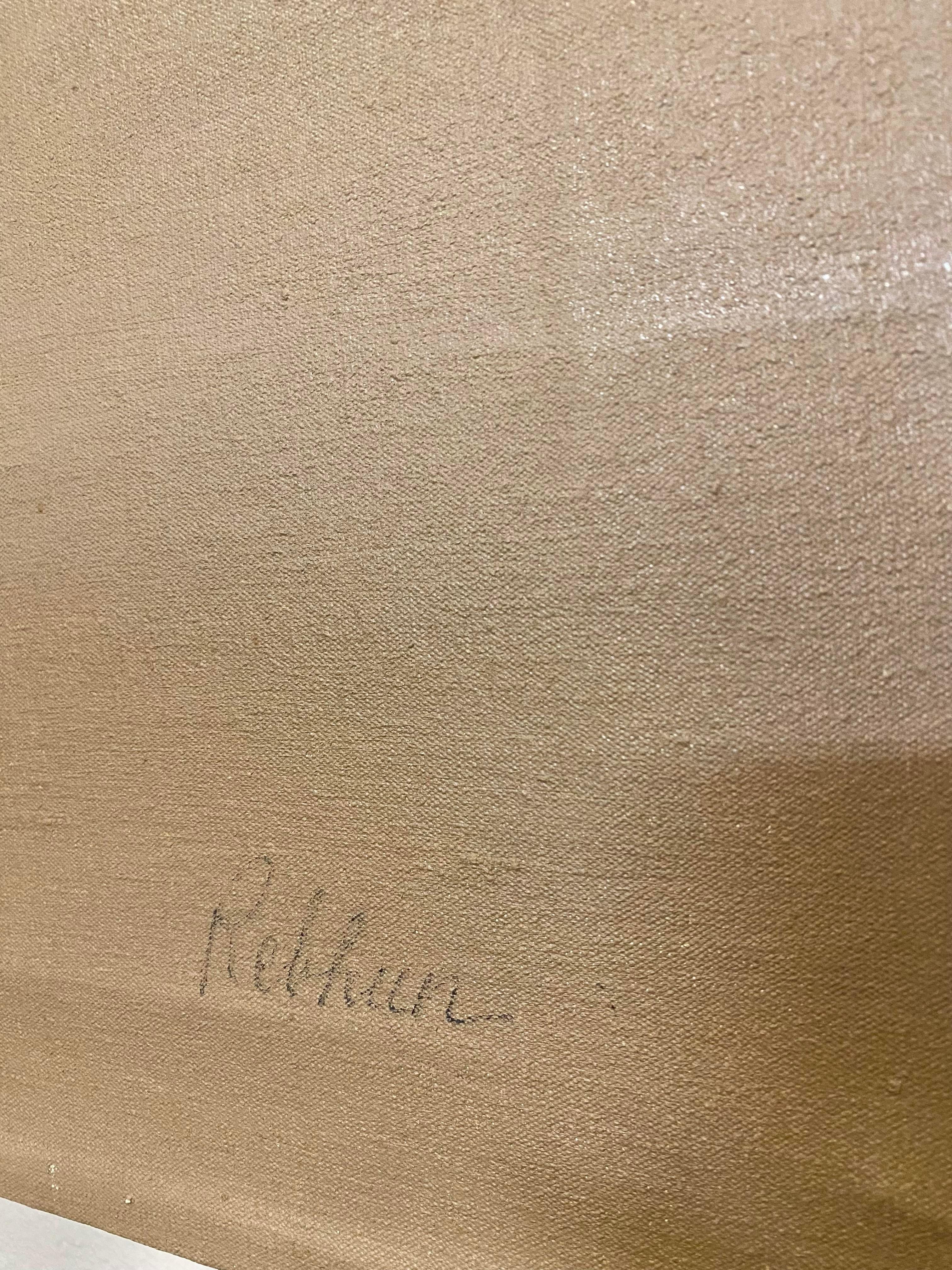 Quadro a olio su tela Modernista Minimalista Astratto Trompe L'œil Originale in vendita 2