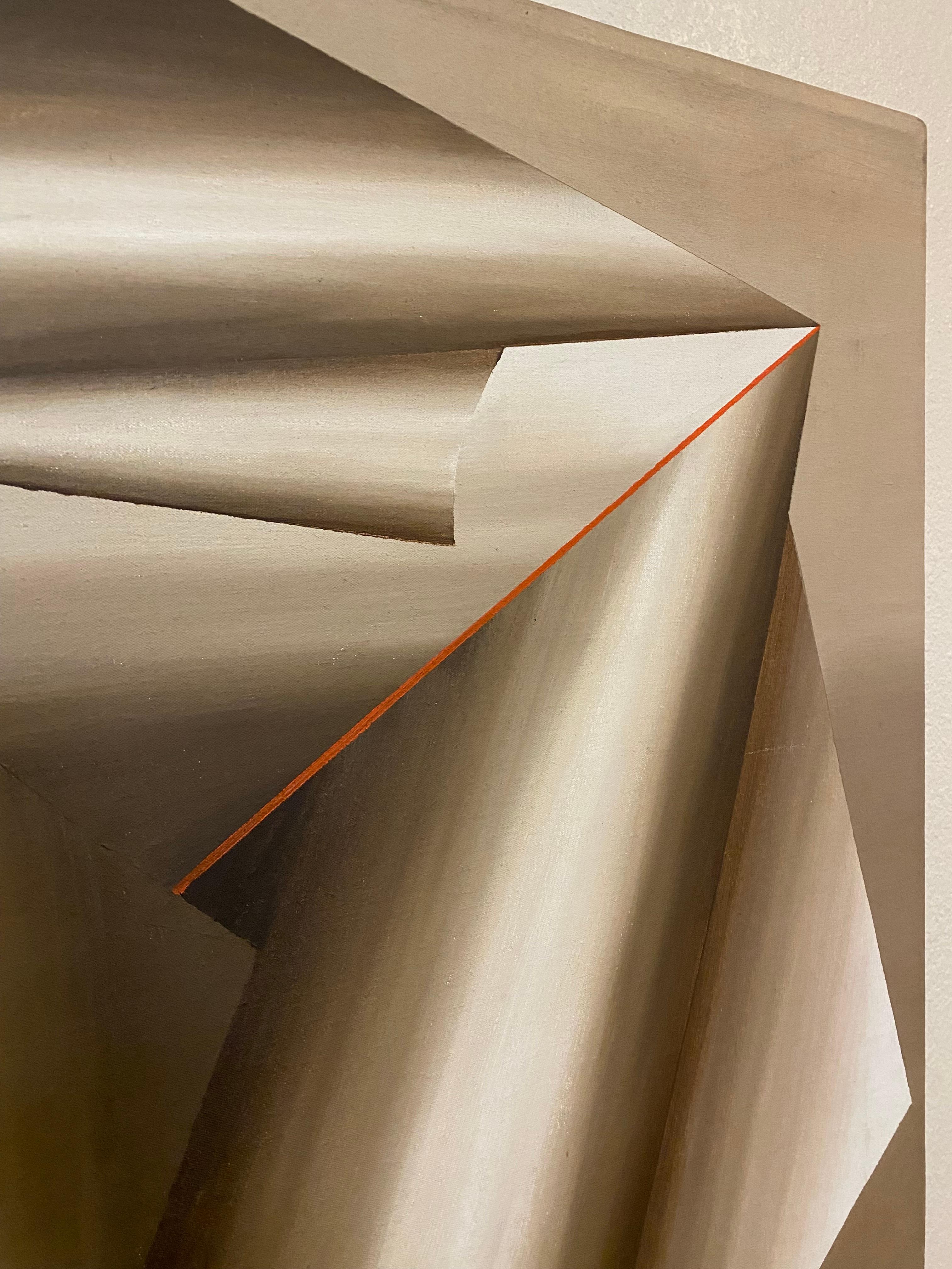 Tela Quadro a olio su tela Modernista Minimalista Astratto Trompe L'œil Originale in vendita