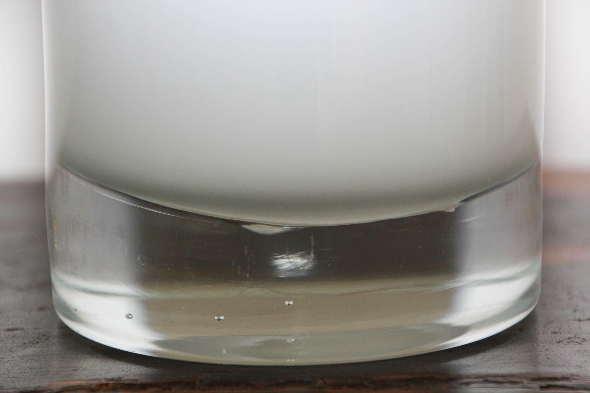 Modernist Minimalist White Glass Flower Vase For Sale 1