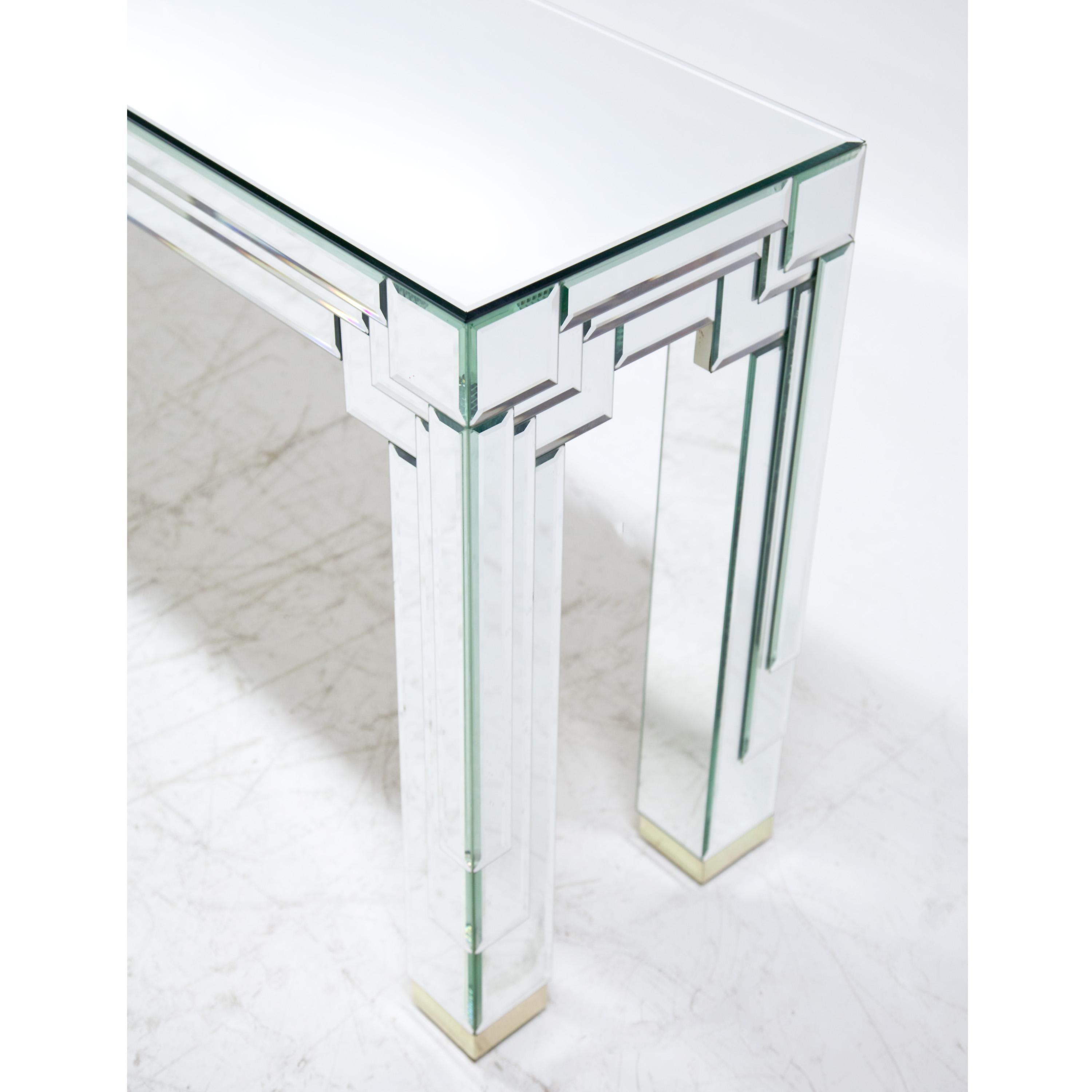 Late 20th Century Modernist Mirrored Console