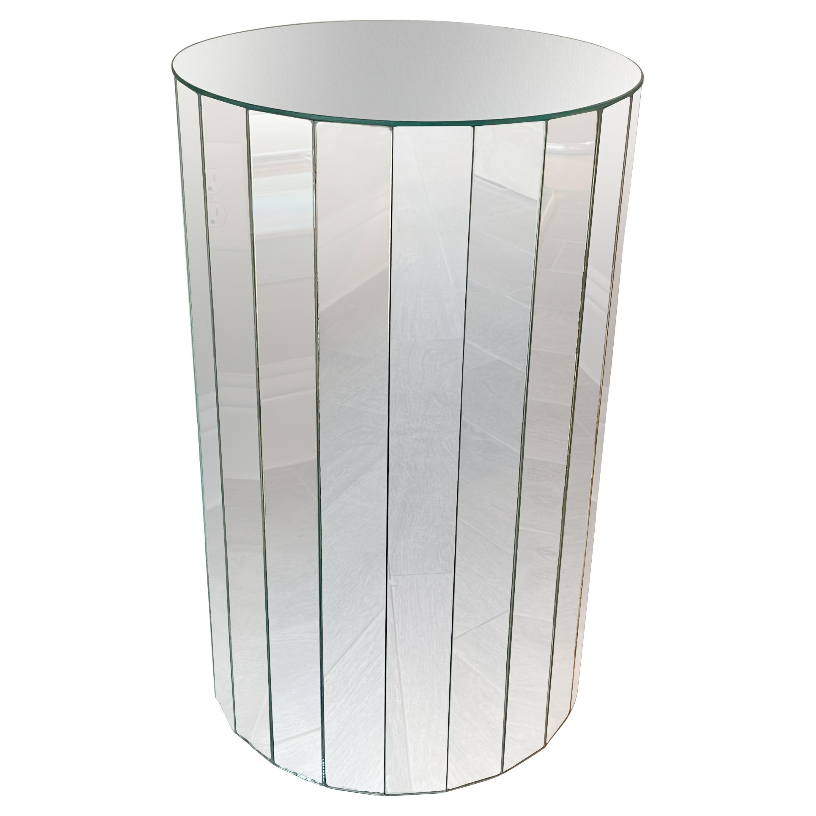 Modernist Mirrored Pedestal