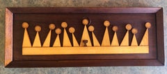 Modernist Mixed Woods "Last Supper" Plaque / Wall Sculpture