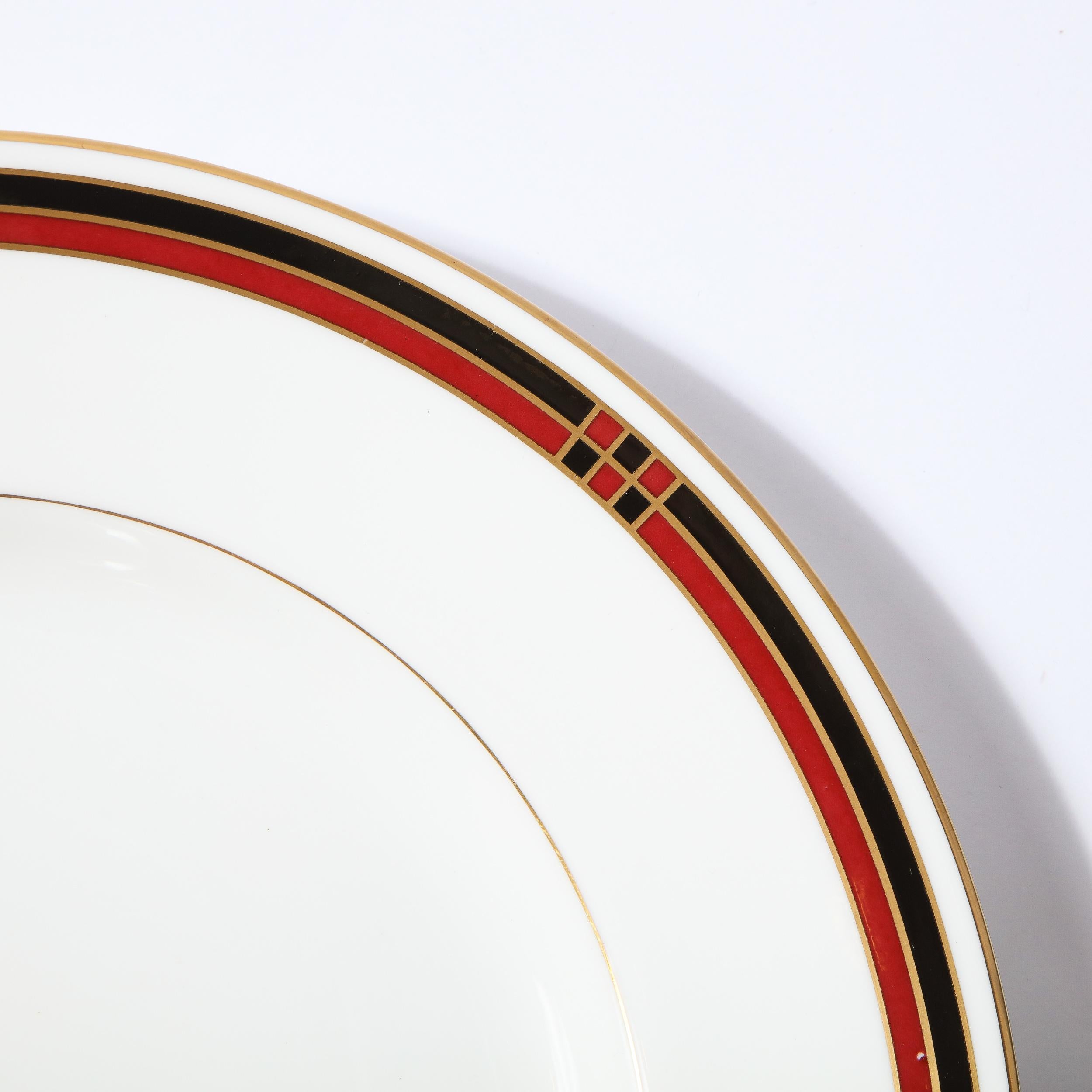 Service de 14 assiettes en porcelaine raffinée à motif moderniste ' Mondrian ' de Royal Worcester en vente 13