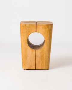 Modernist "Monoxyle" Solid Wood Hollow Stool - Netherlands 2000's