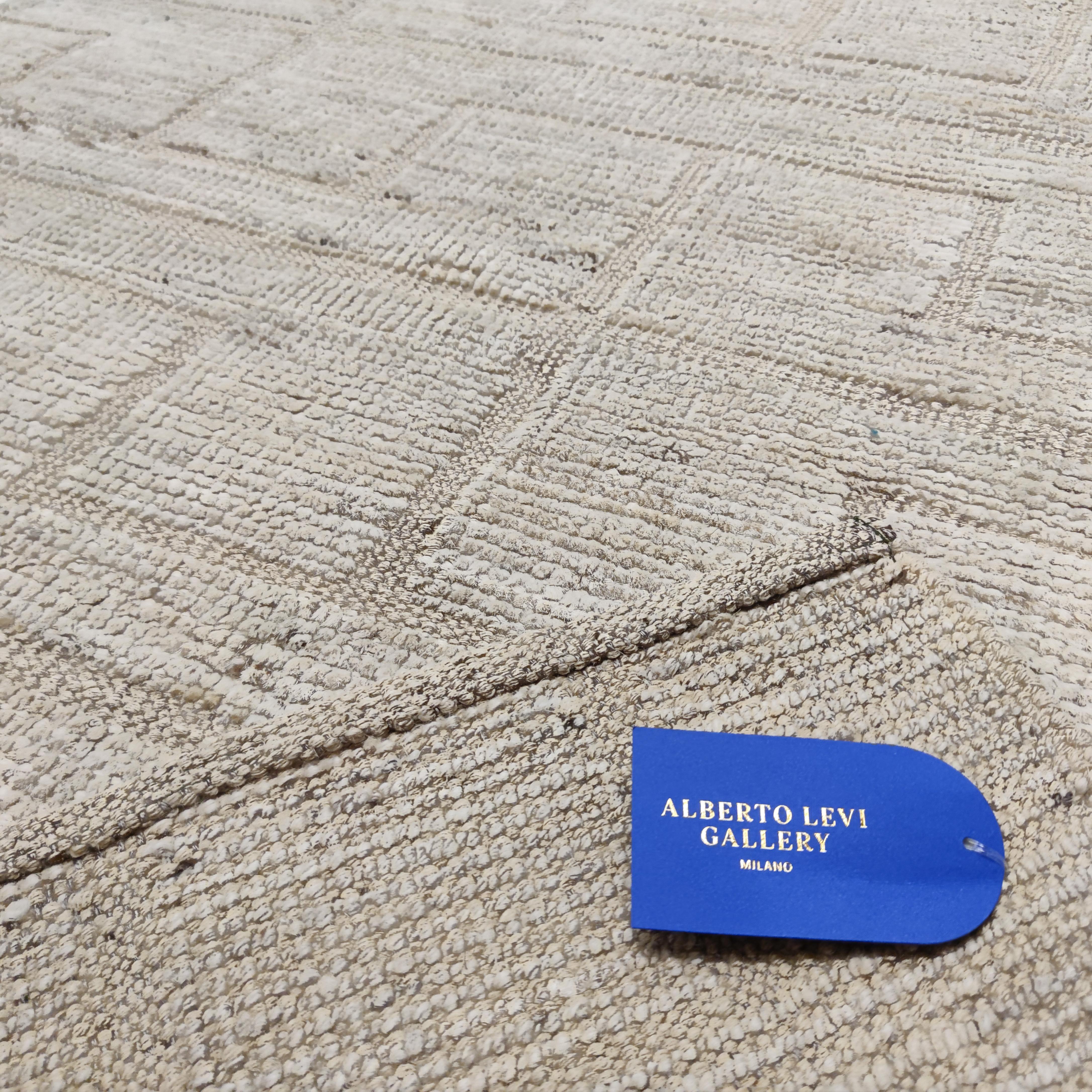 Hand-Knotted Modernist Moroccan Style Ostuni Narrow Runner Rug by Alberto Levi Gallery For Sale