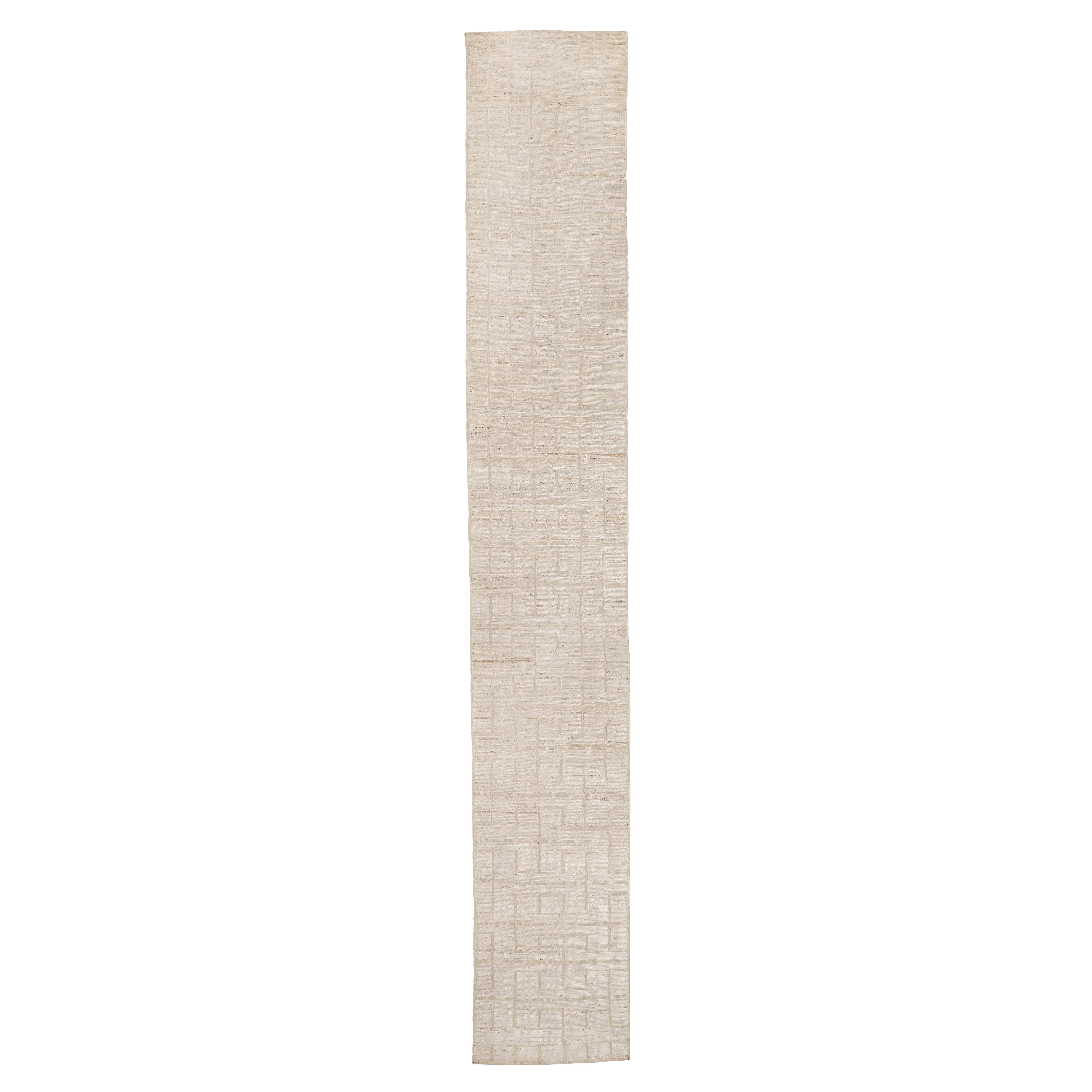 Modernist Moroccan Style Ostuni Narrow Runner Rug by Alberto Levi Gallery For Sale