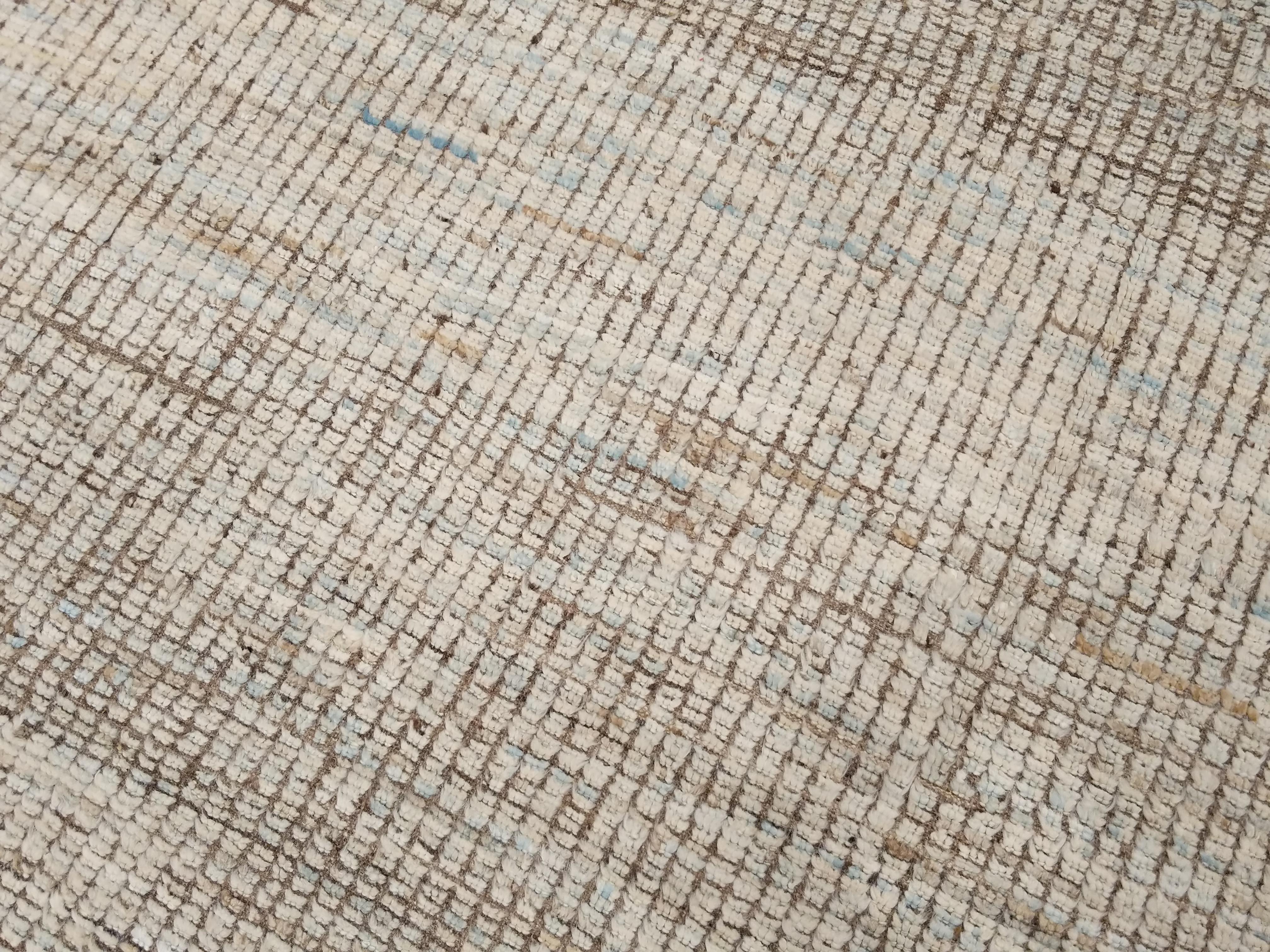 Modernist Moroccan Style Tuareg Aqua Oversize Carpet by Alberto Levi Gallery For Sale 2