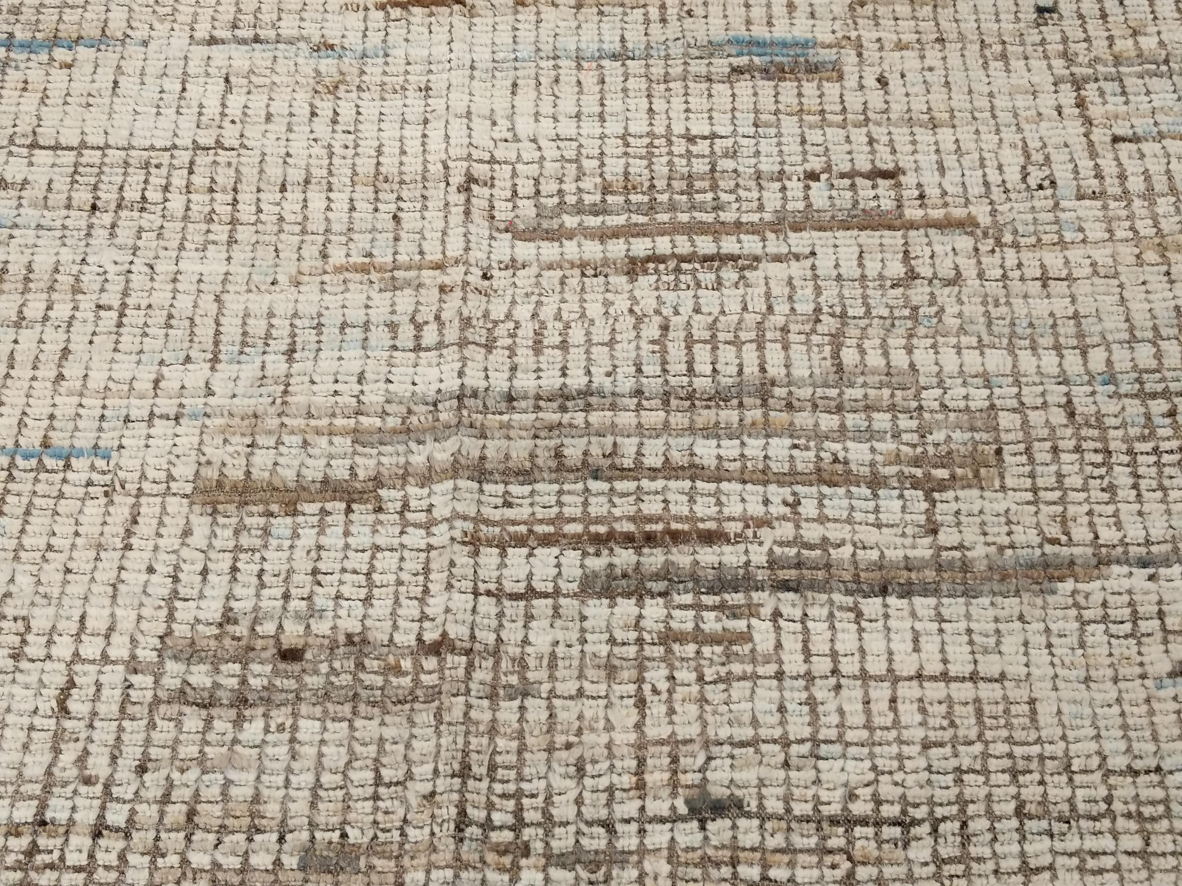 Tribal Modernist Moroccan Style Tuareg Aqua Oversize Carpet by Alberto Levi Gallery For Sale