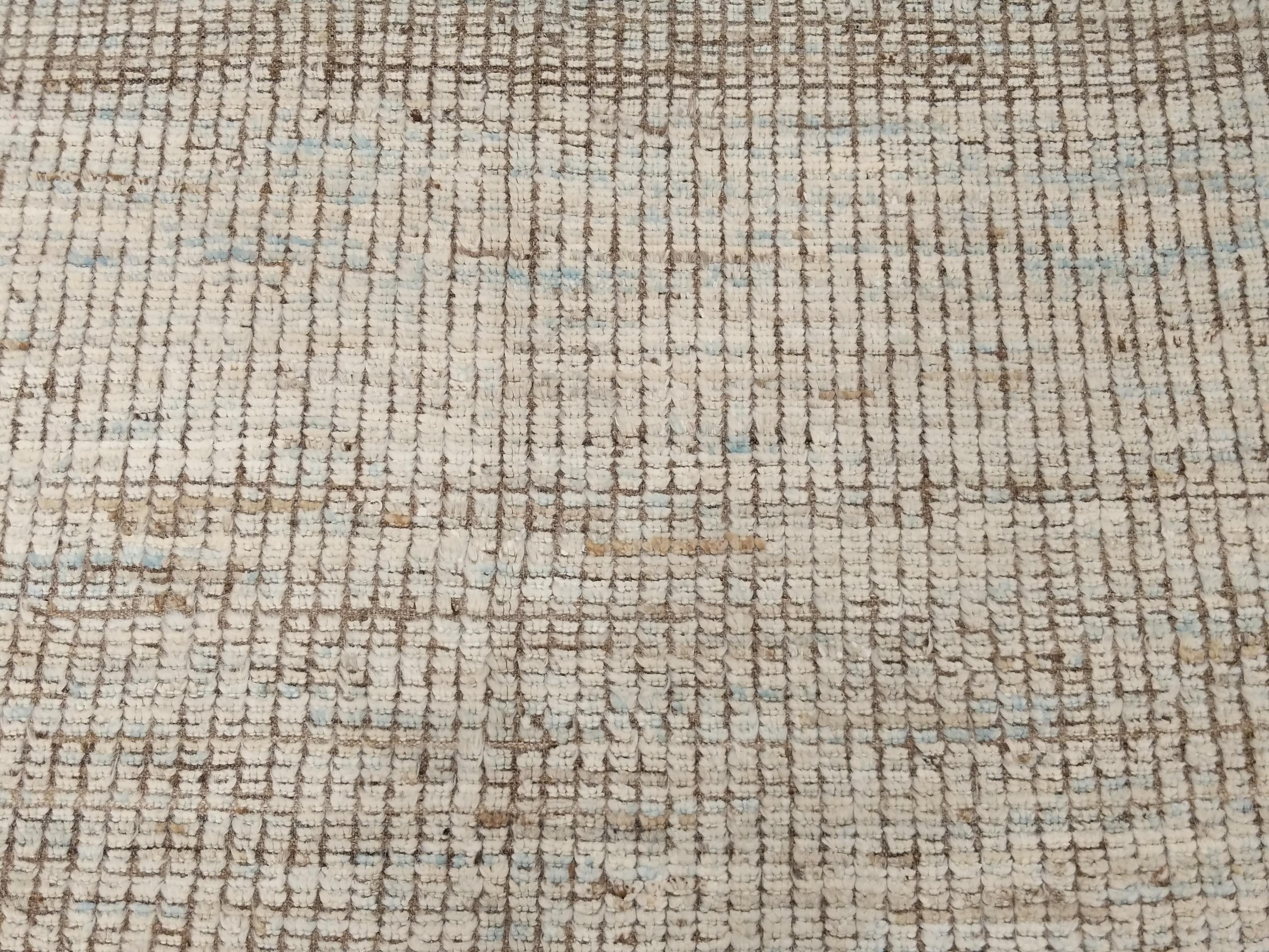 Modernist Moroccan Style Tuareg Aqua Oversize Carpet by Alberto Levi Gallery For Sale 1