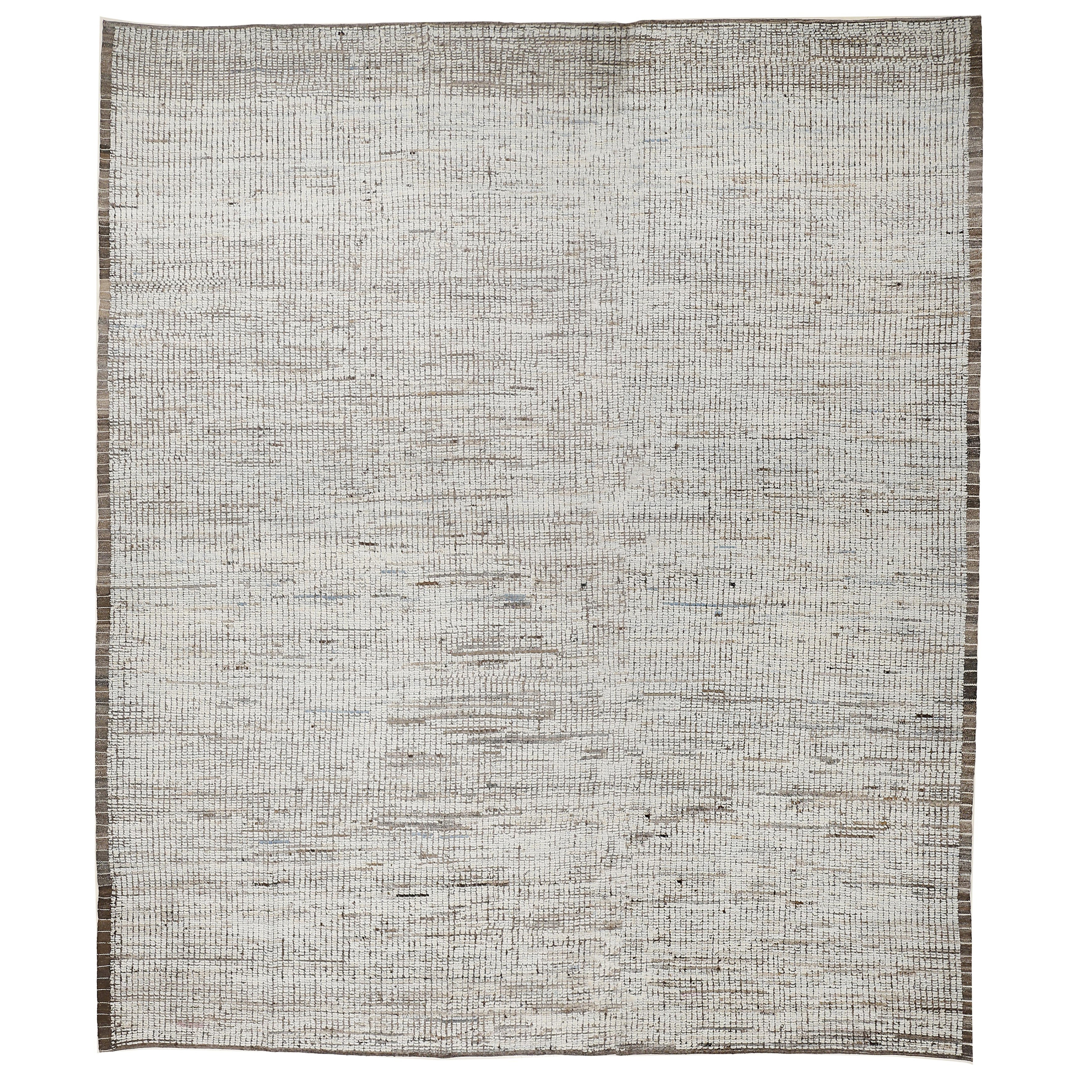 Modernist Moroccan Style Tuareg Aqua Oversize Carpet by Alberto Levi Gallery For Sale