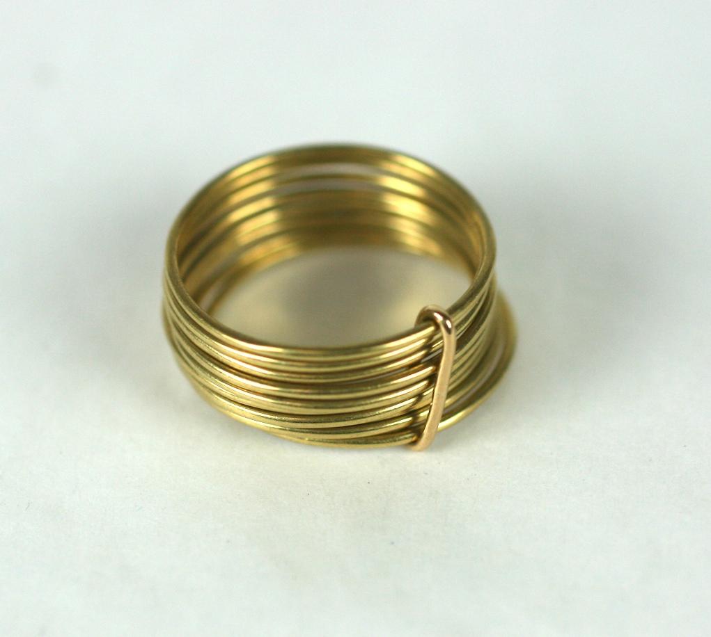 Modernist Multi Hoop Ring In Excellent Condition For Sale In New York, NY
