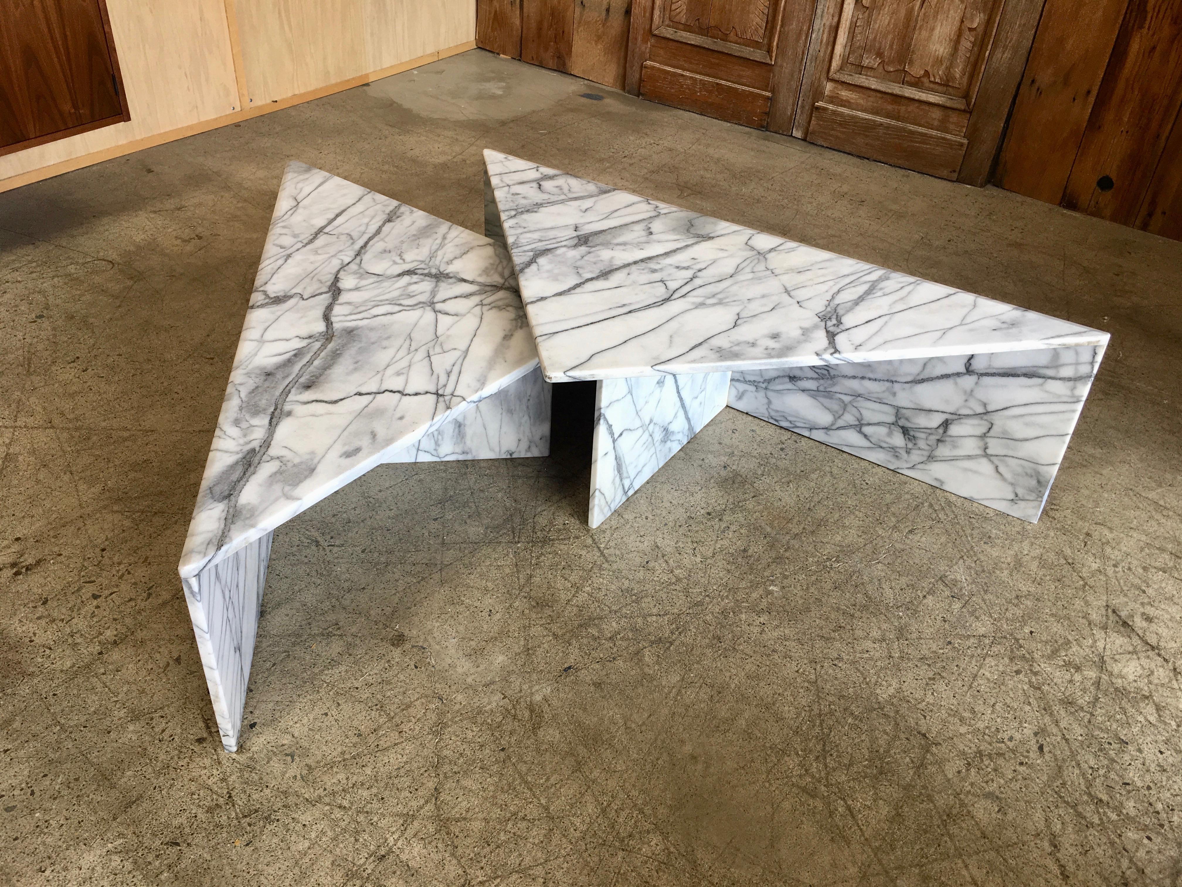 marble triangle coffee table