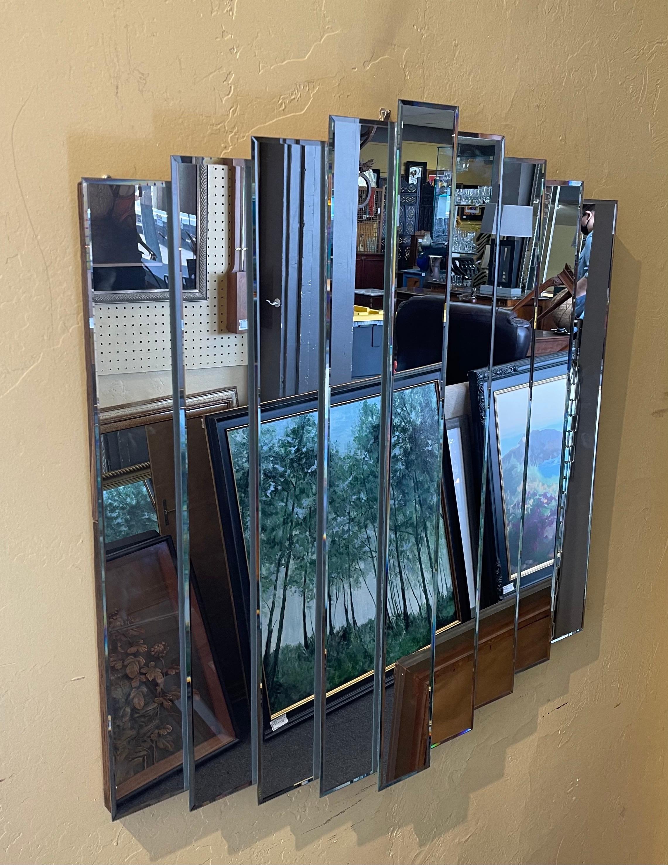 large paneled wall mirror