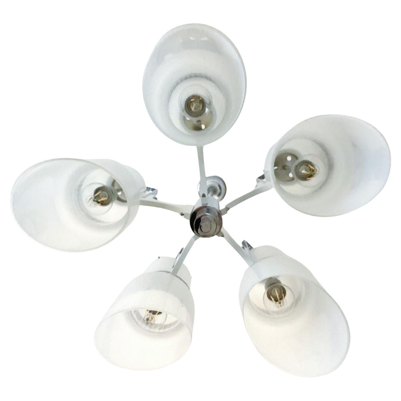 Modernistischer Space Age-Kronleuchter aus Murano und Stahl, Vistosi, Italien 1960er Jahre (20. Jahrhundert) im Angebot