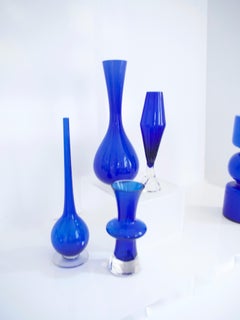 Modernist Murano Empoli and Scandinavian Glass Collection Cobalt Blue, 1960s
