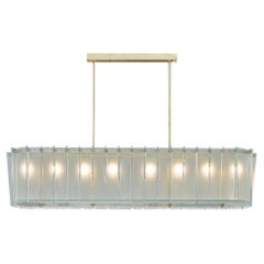 Modernistischer Kronleuchter aus Milchglas aus Muranoglas