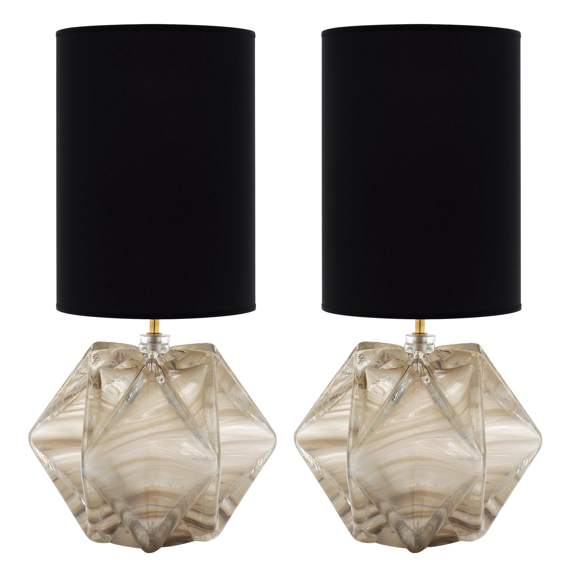 Modernist Murano Glass Lamps by Donghia