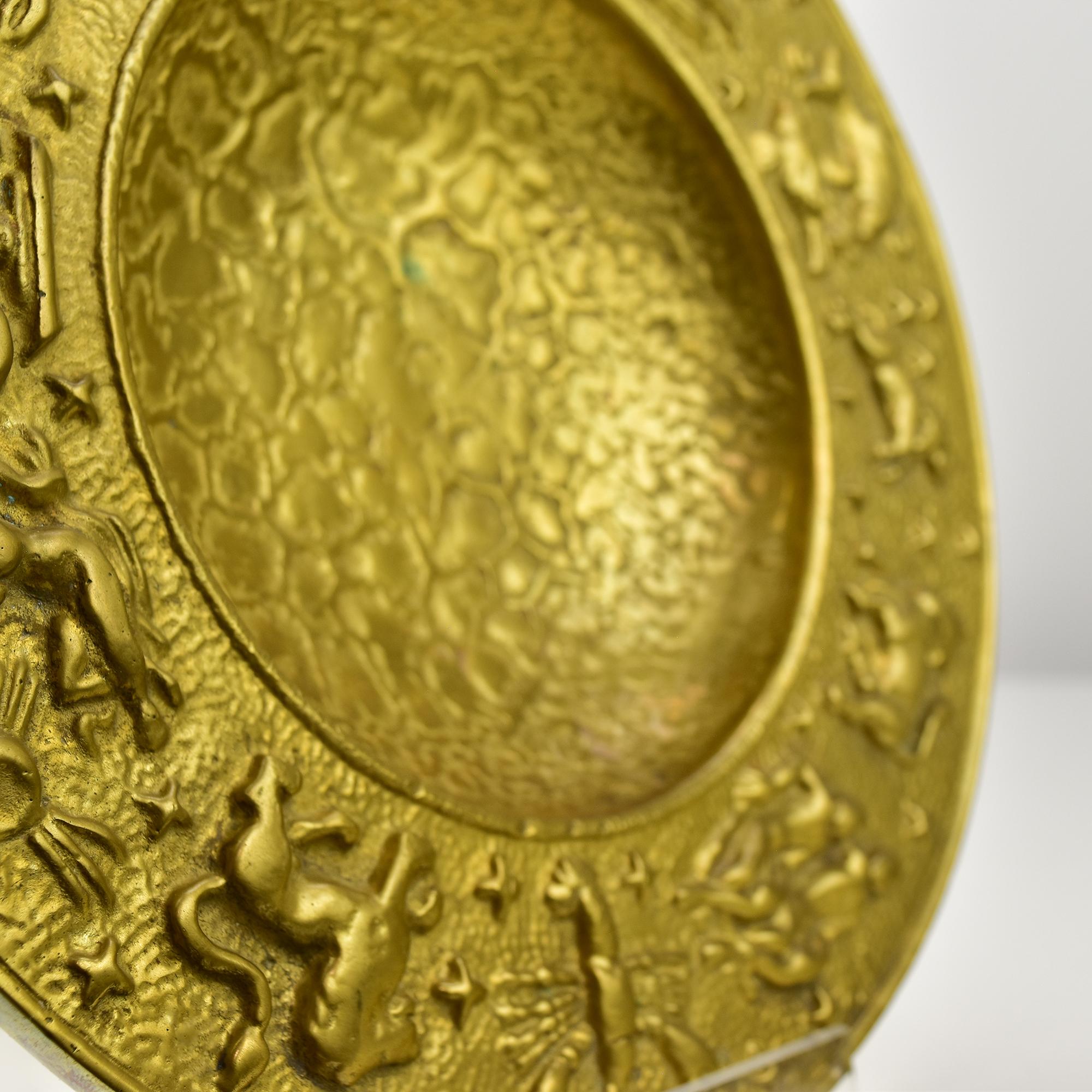 Ciotola Zodiac in bronzo danese Nordisk Malm Modernist Keep All Vide Poche 1940s In condizioni buone in vendita a Bad Säckingen, DE