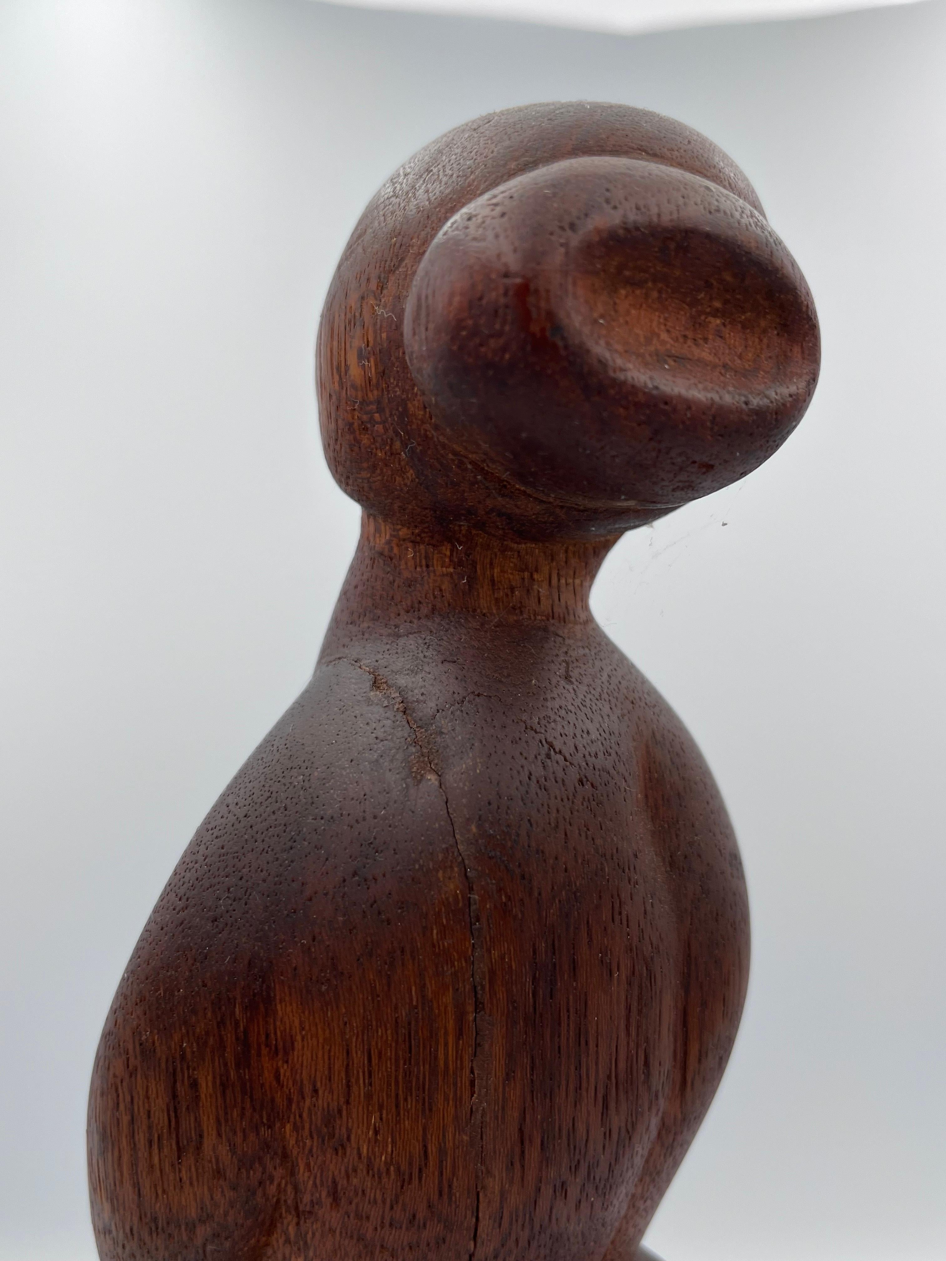 Sculpture moderniste de nu en bois et marbre sculptée à la main Style de Ferdinand Parpan en vente 8