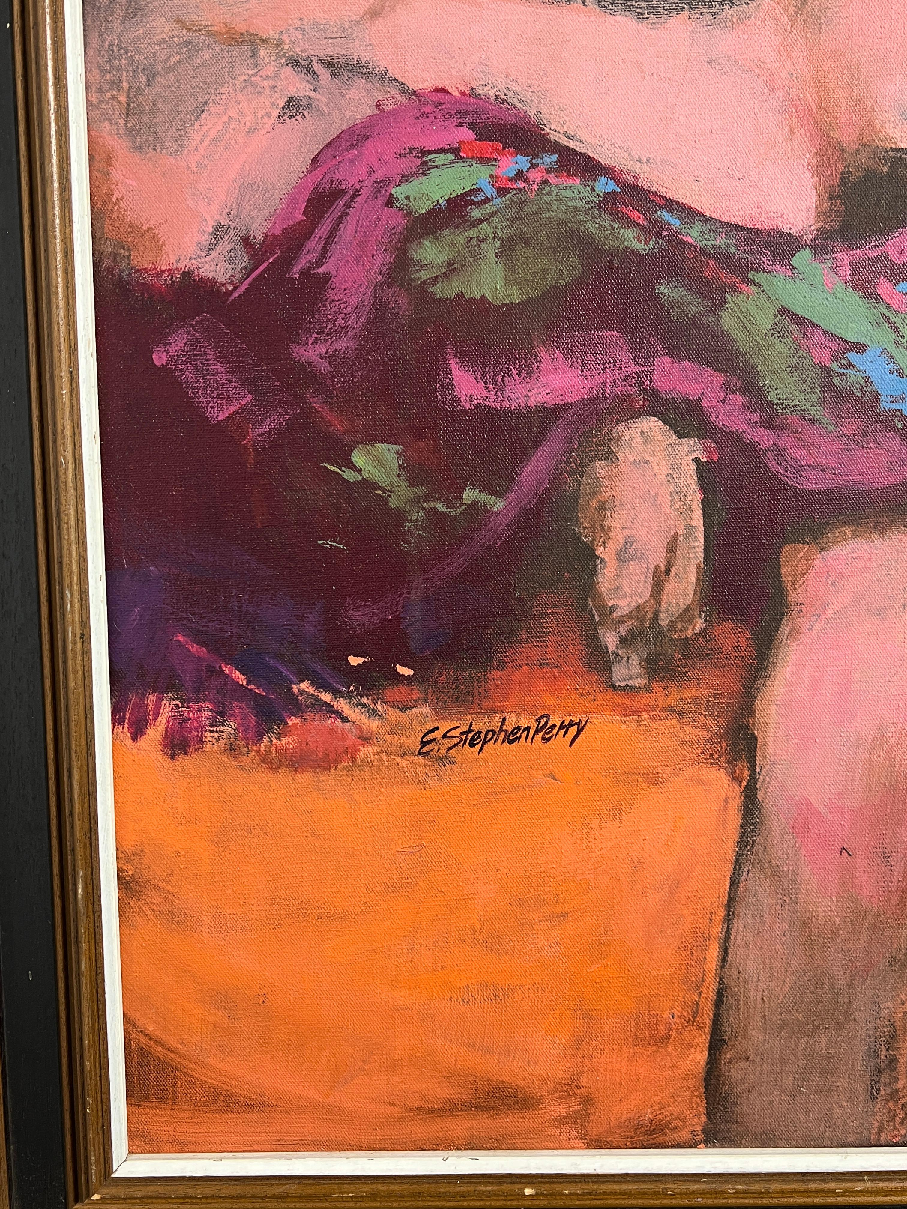 Américain Nu moderniste peint à l'huile par Emanuel Stephens Perry, vers les années 1970 en vente
