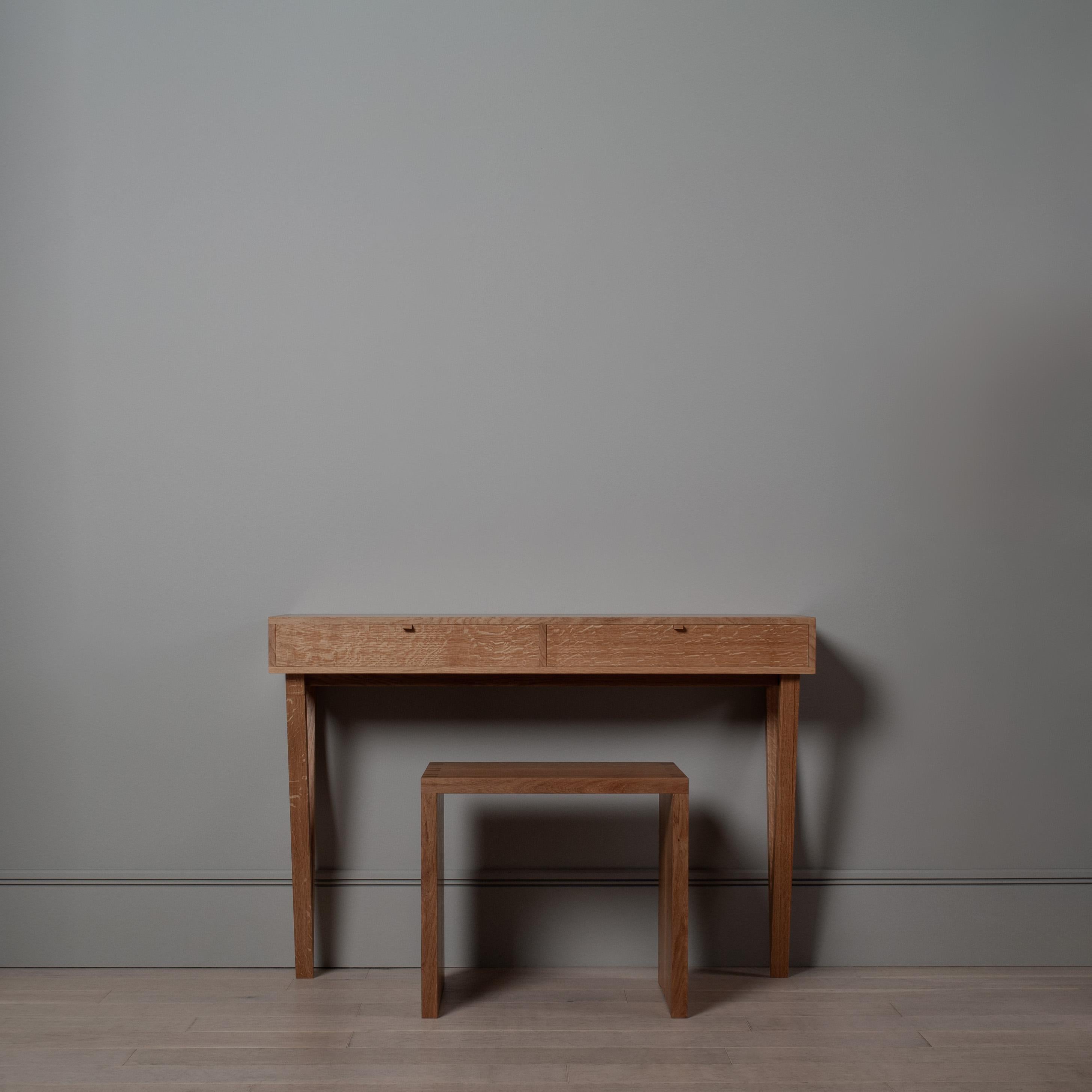 Modernist Oak Console Table For Sale 9