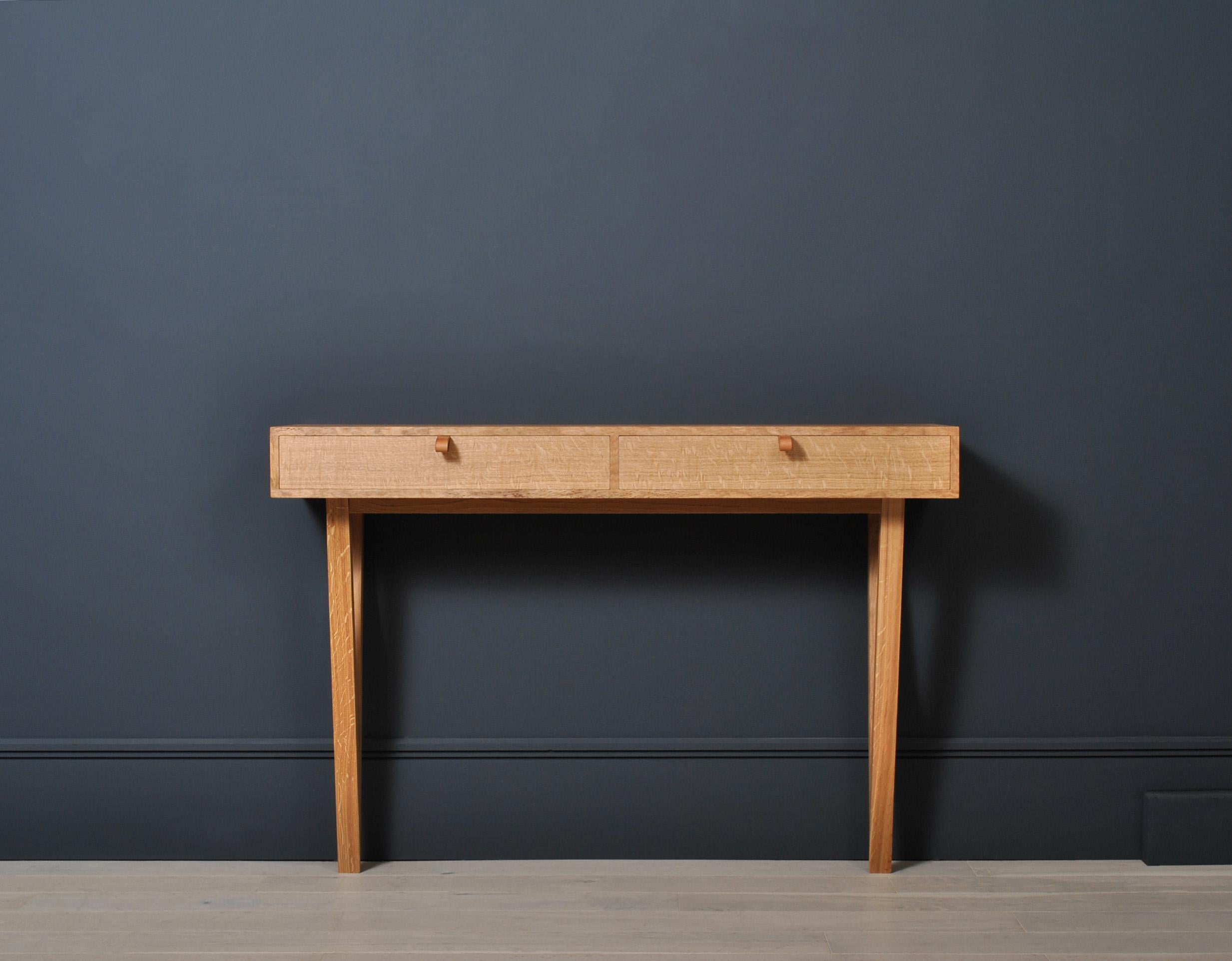 English Modernist Oak Console Table For Sale