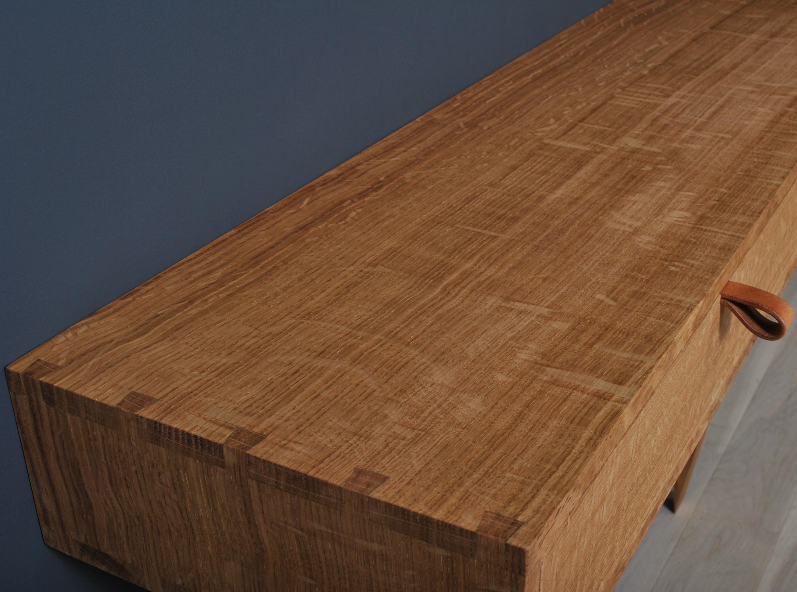Modernist Oak Console Table For Sale 2