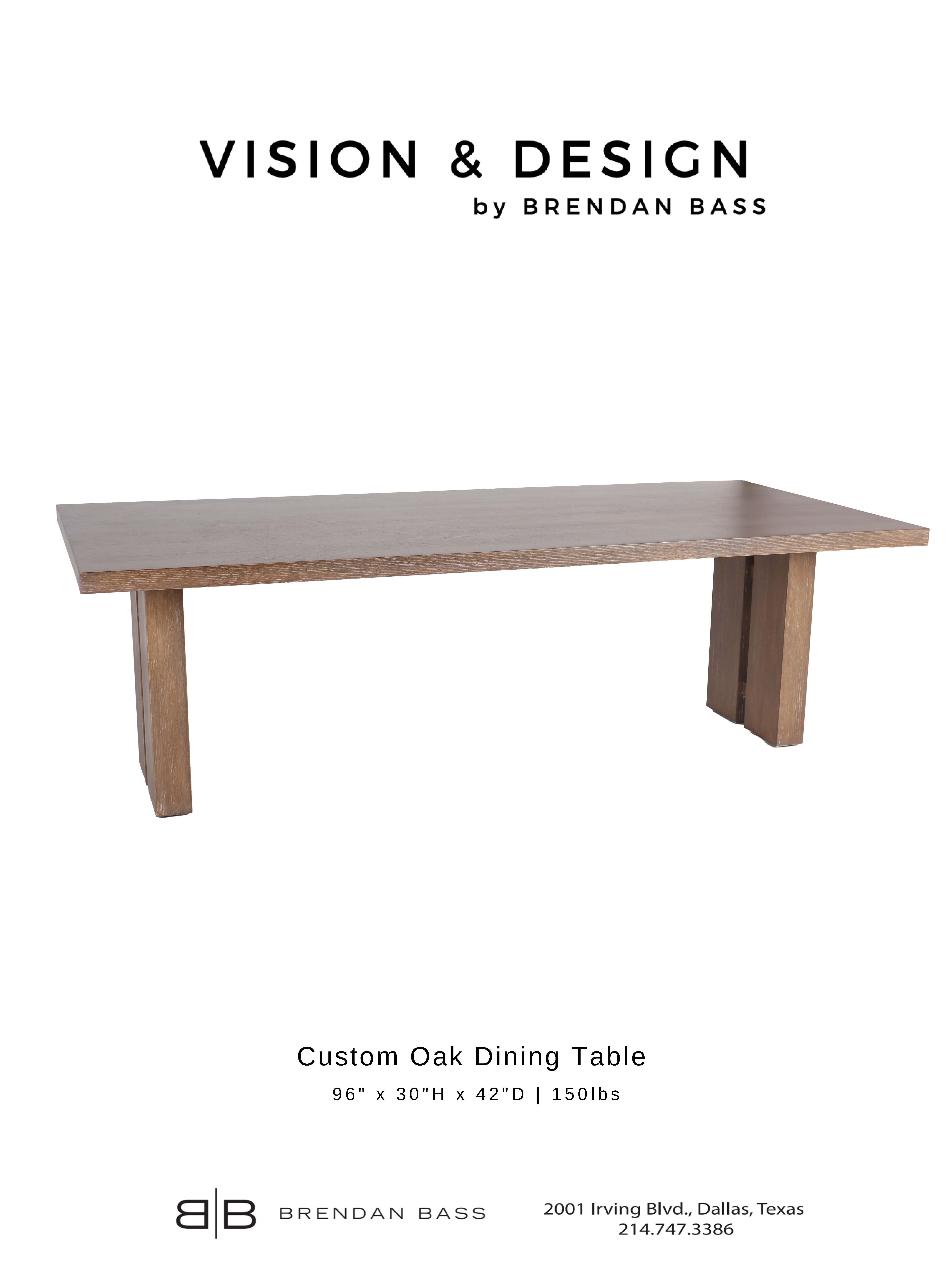 Chêne Table de salle à manger moderniste en chêne en vente