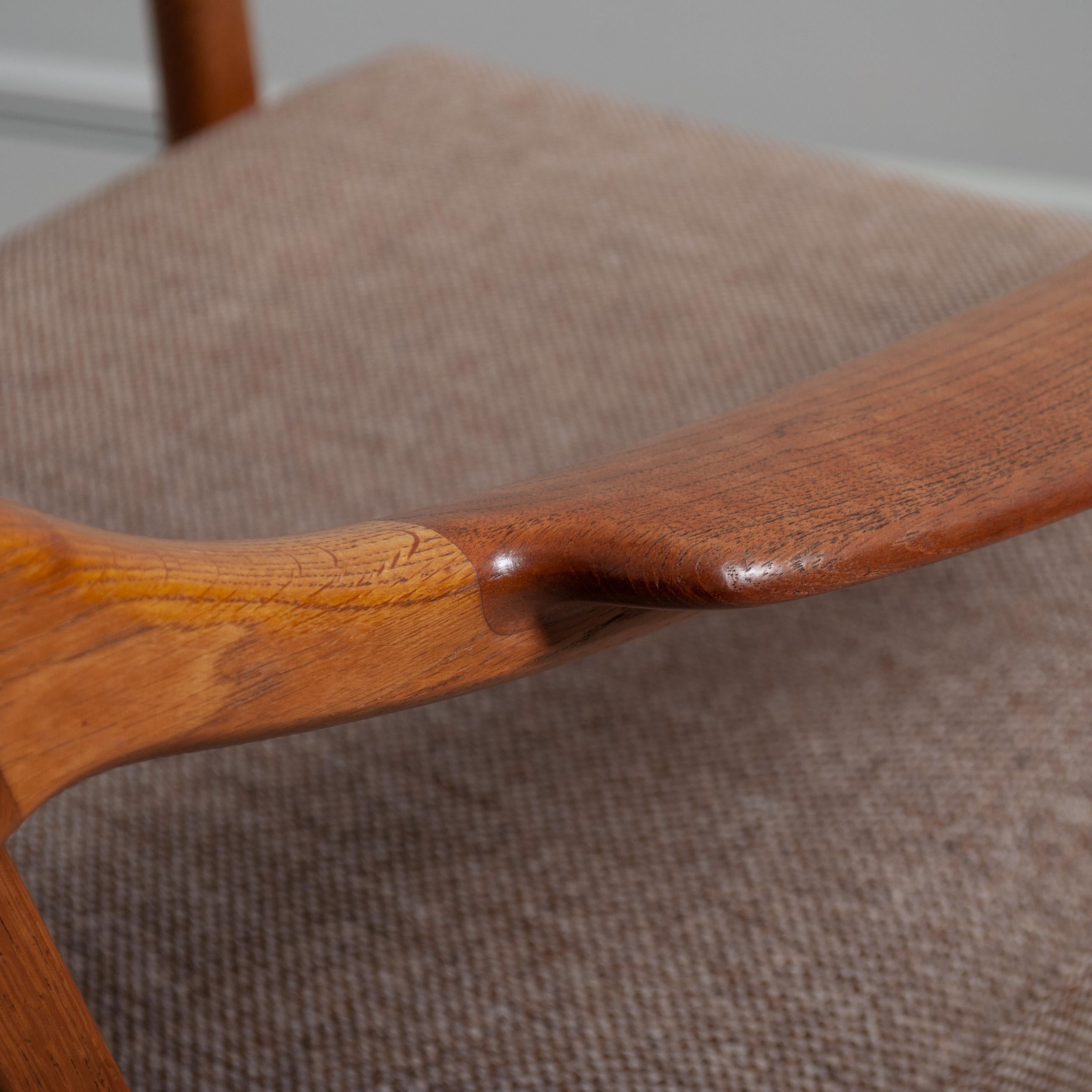 Scandinavian Modern Modernist Oak Lounge Chair, Tove & Edvard Kindt Larsen For Sale