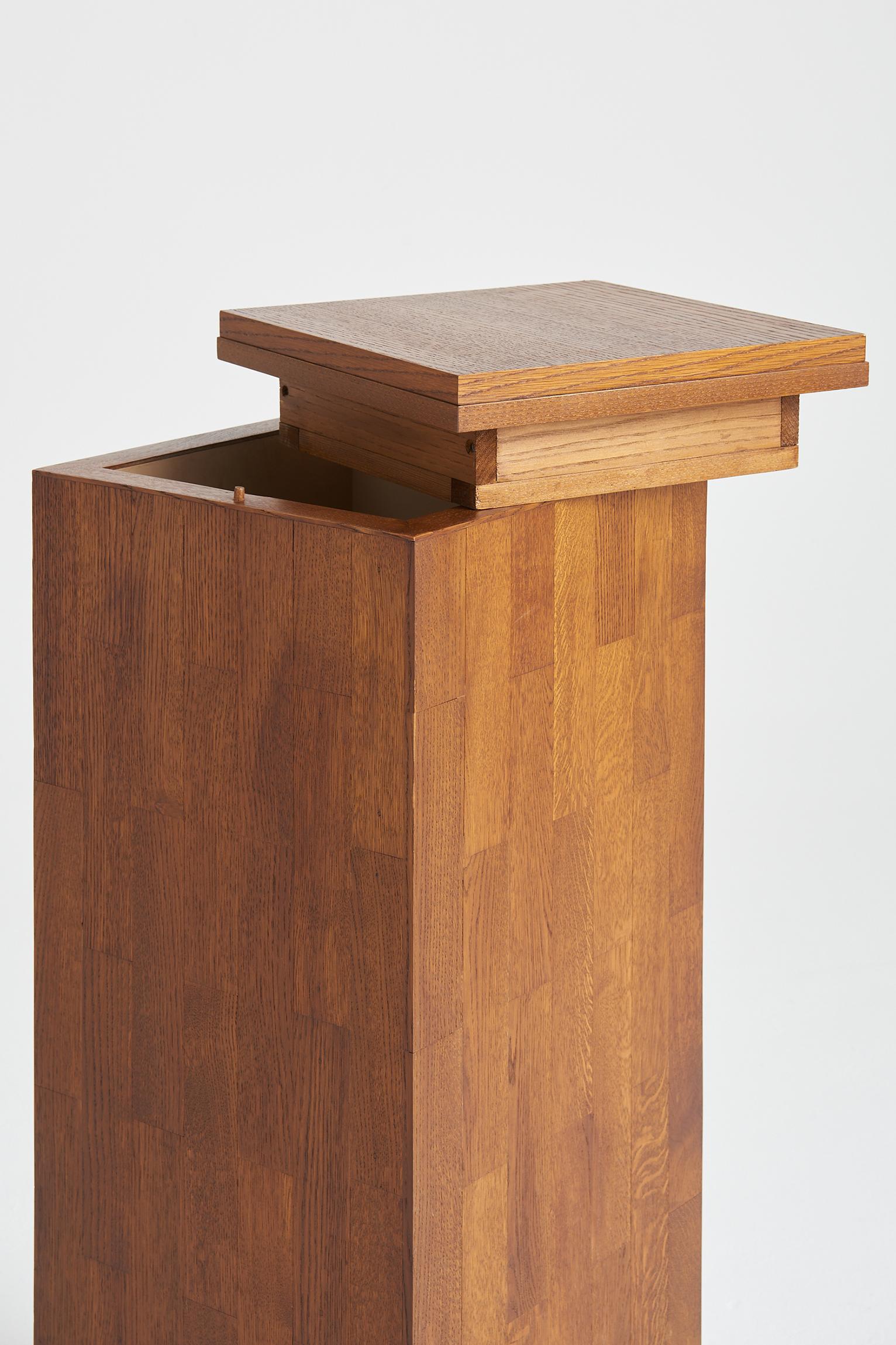 Modernist Oak Pedestal 2