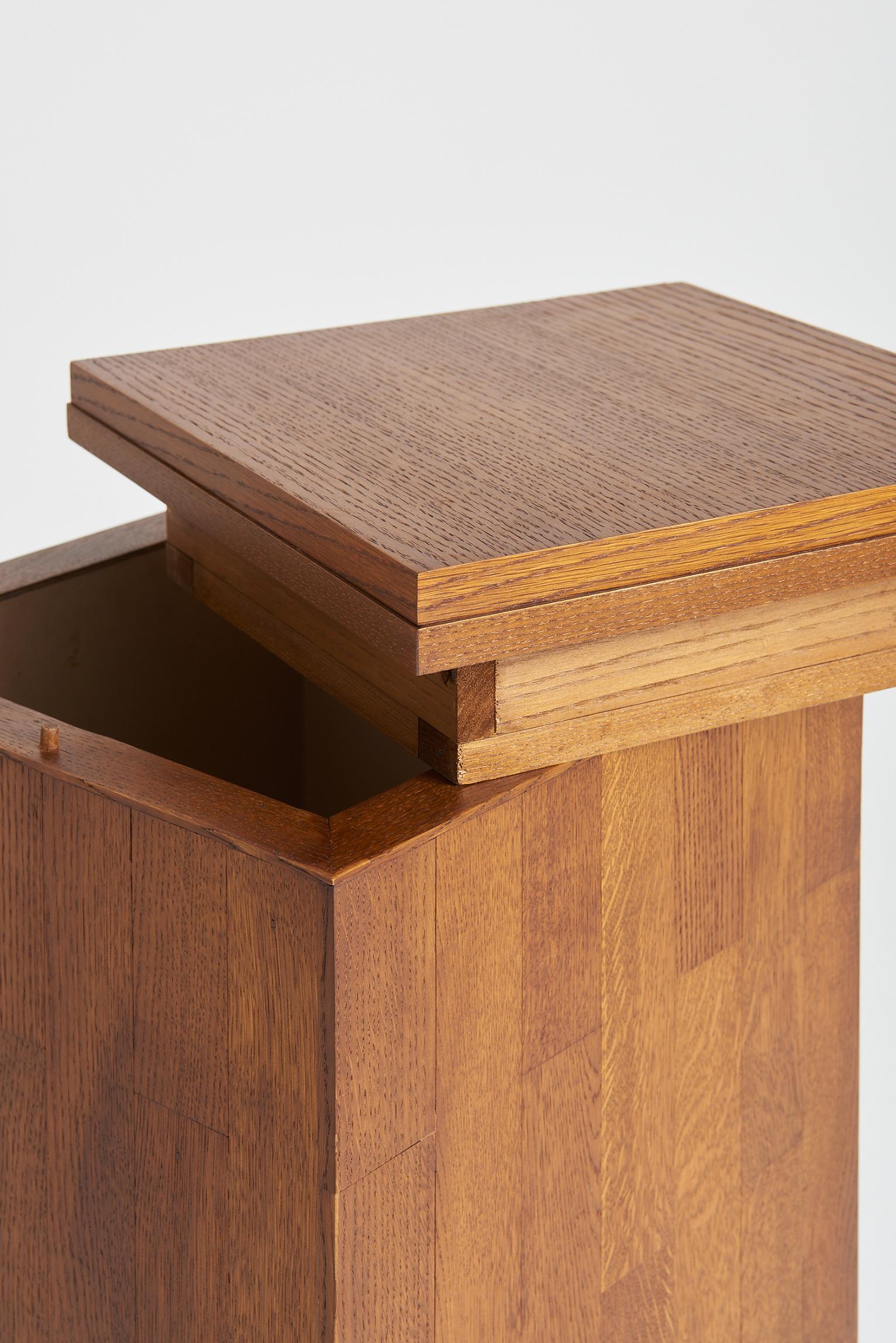 Modernist Oak Pedestal 3