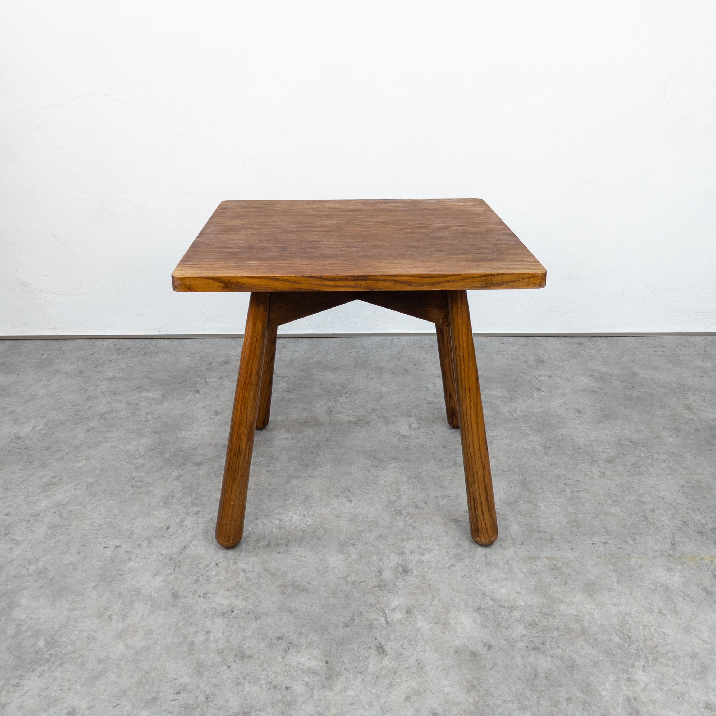 Mid-20th Century Modernist oak side table by Jan Vaněk for Krásná Jizba For Sale