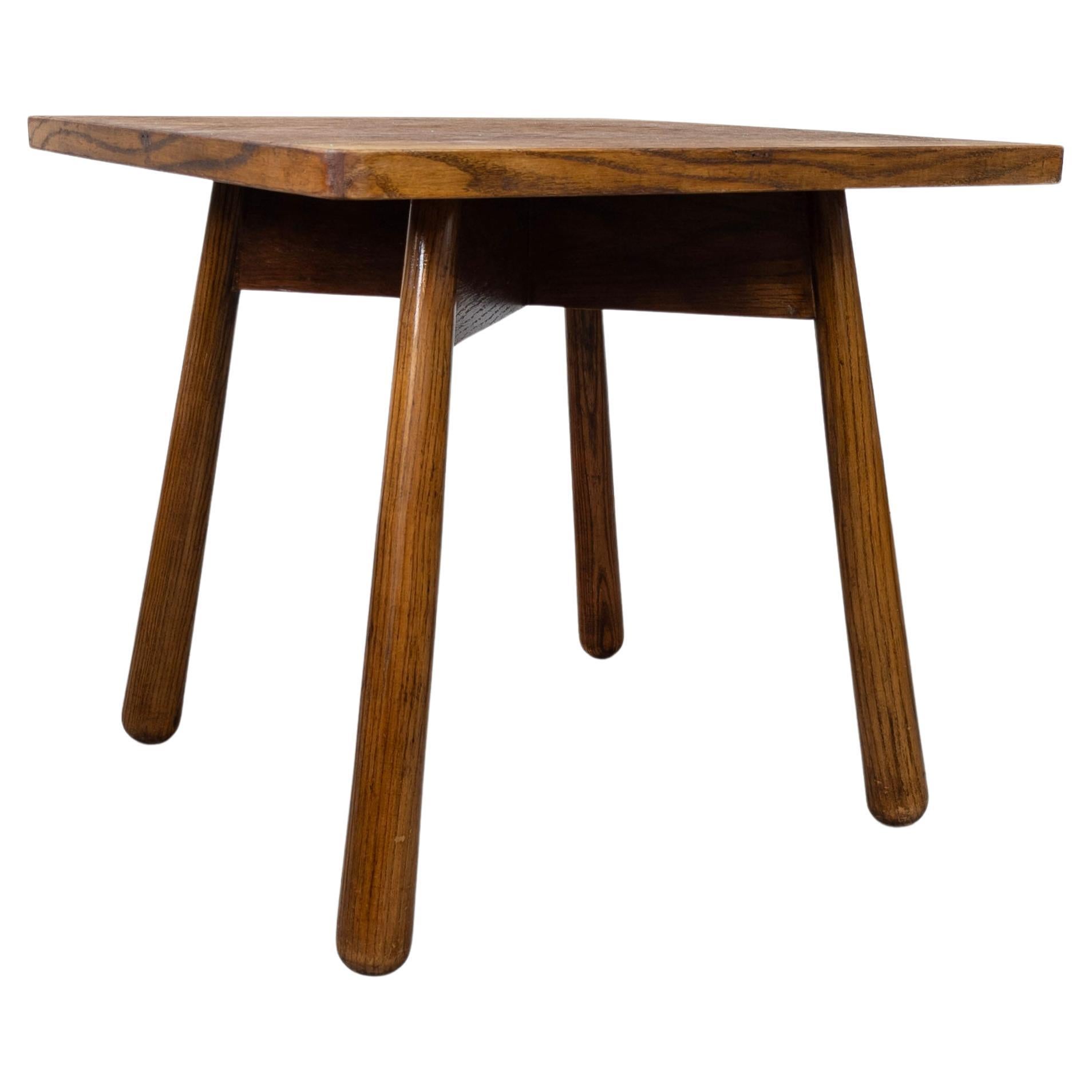 Modernist oak side table by Jan Vaněk for Krásná Jizba For Sale