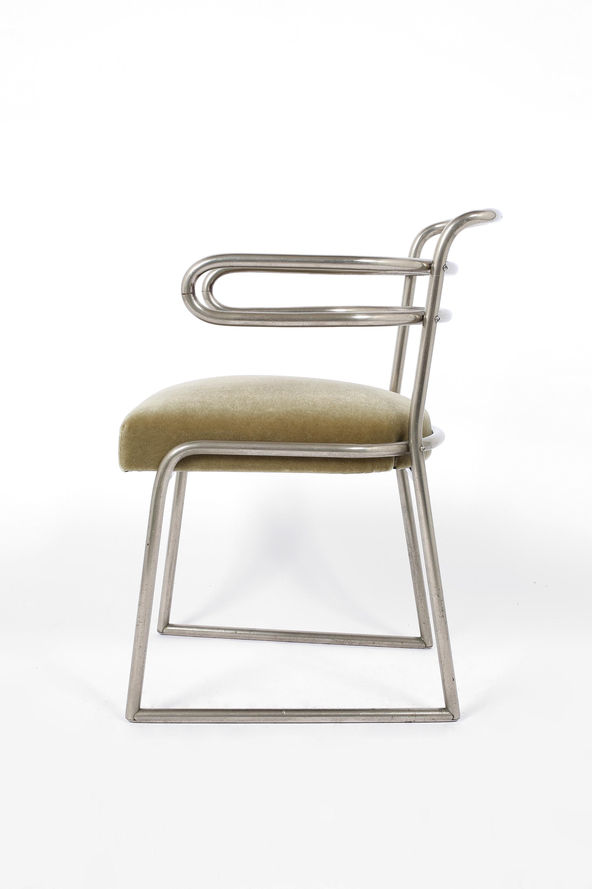 Bauhaus Modernist Occasional Armchair by Louis Sognot