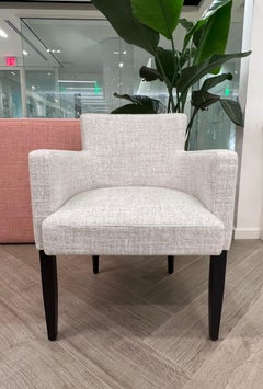 Chaise de bureau tissée en tissu gris de Pierre Frey