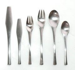 Modernist "Odin" Flatware by Jens Quistgaard for Dansk, 72 Pieces