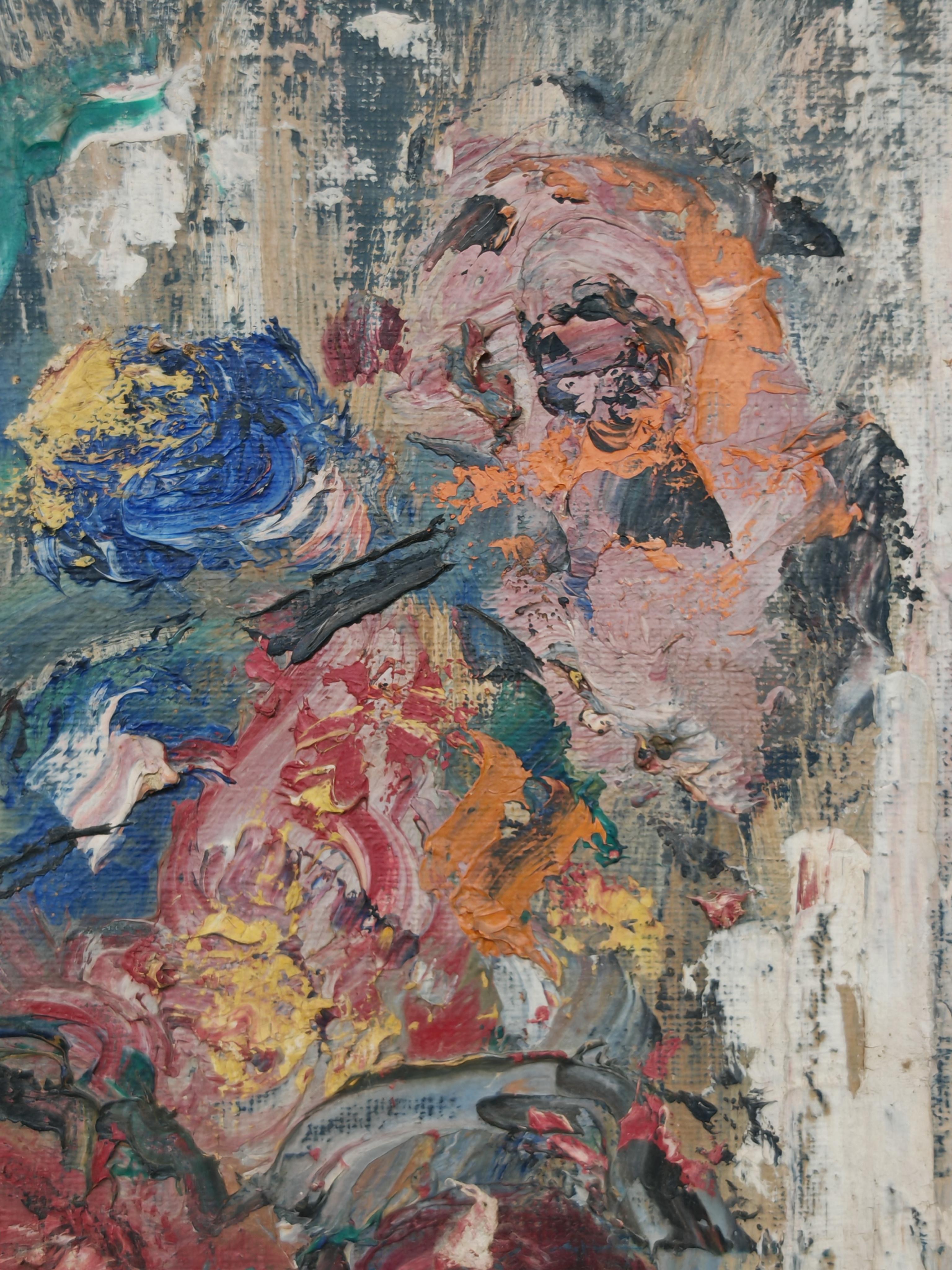 Modernistisches Öl auf Leinwand 