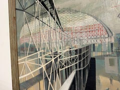 Modernist Oil on Canvas Painting "Coney Island" by Donald Nichols..WNY Artist
