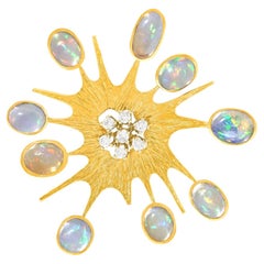 Modernist Opal Brooch by Paul Binder