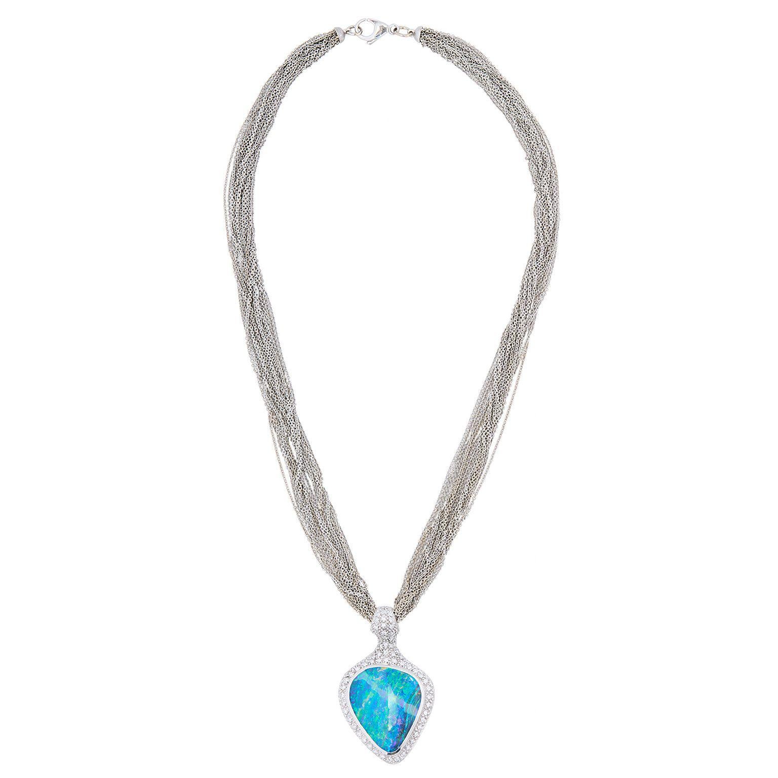 Cuore Collana di Opale Modernista di Paul Binder in vendita