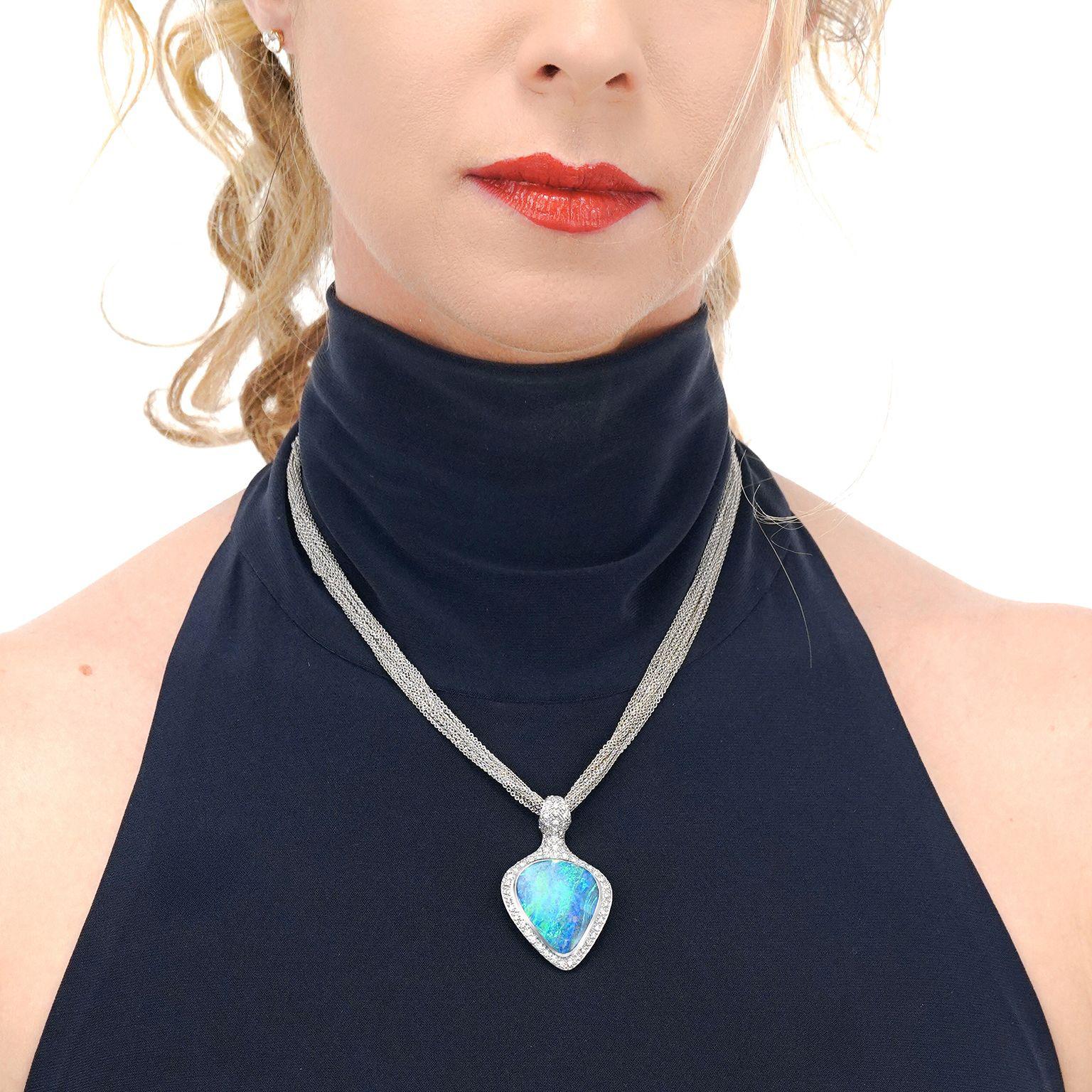 Collana di Opale Modernista di Paul Binder In condizioni ottime in vendita a Litchfield, CT